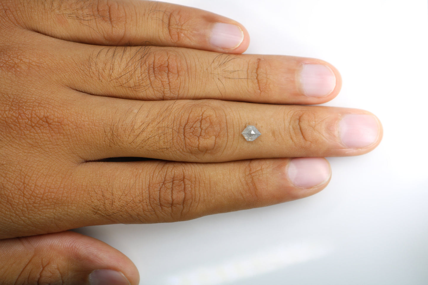 0.72 CT Geometric Shape Grey Color Diamond For Engagement Ring | Gift For Girl Friend | Gift For Wife | Anniversary Gift | Halo Set Ring