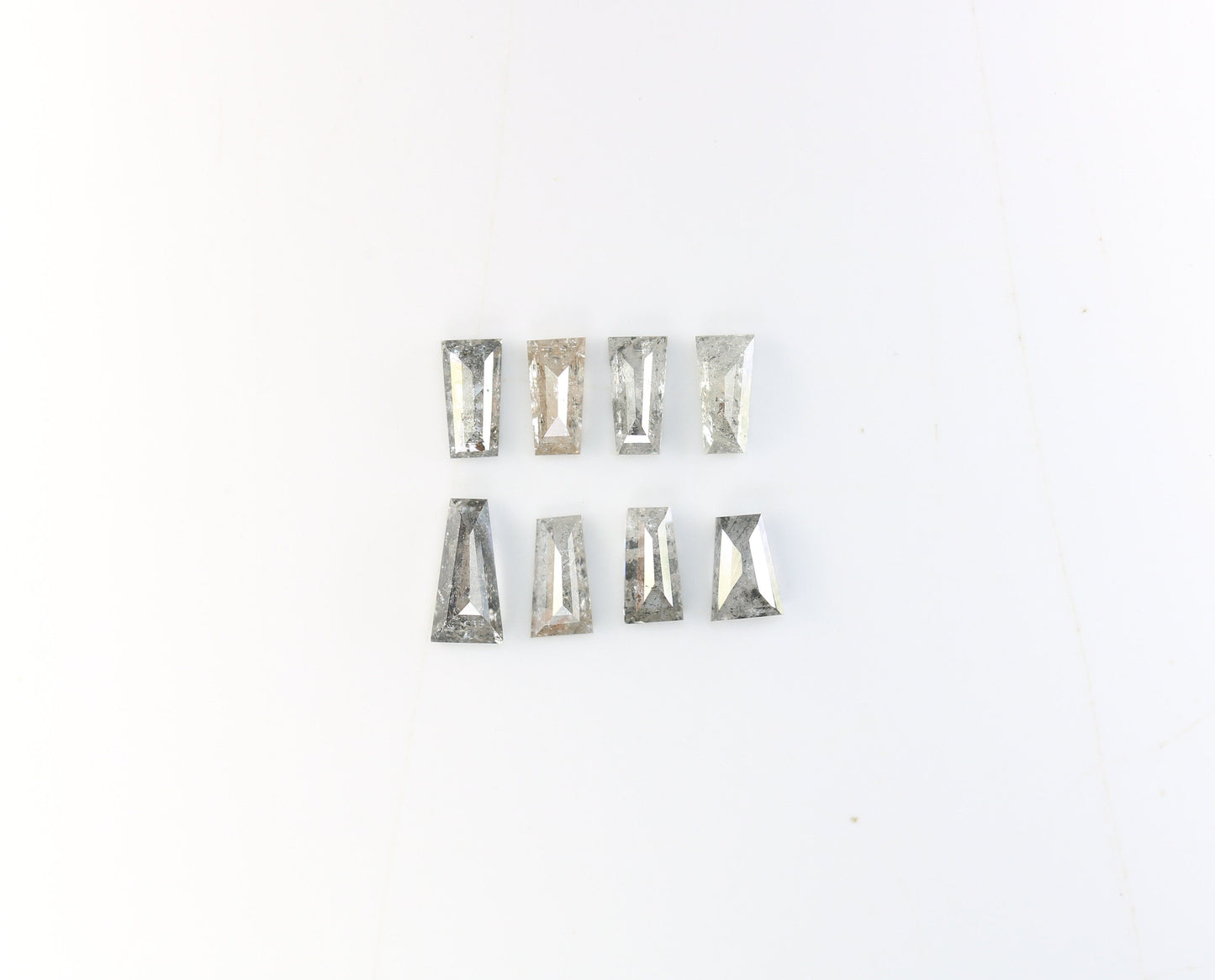 0.86 CT Natural Baguette Shape Salt and Pepper Rustic Diamond For Engagement Ring | Diamond Earring | Gift For Girl Friend | Birthday Gift