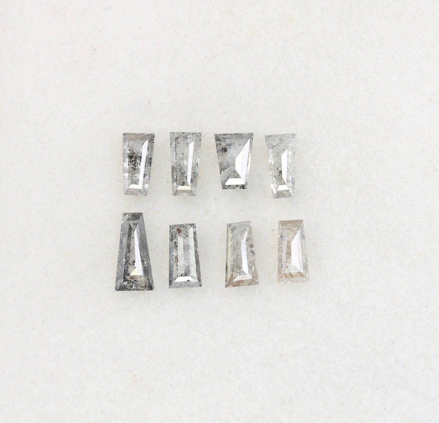 0.86 CT Natural Baguette Shape Salt and Pepper Rustic Diamond For Engagement Ring | Diamond Earring | Gift For Girl Friend | Birthday Gift