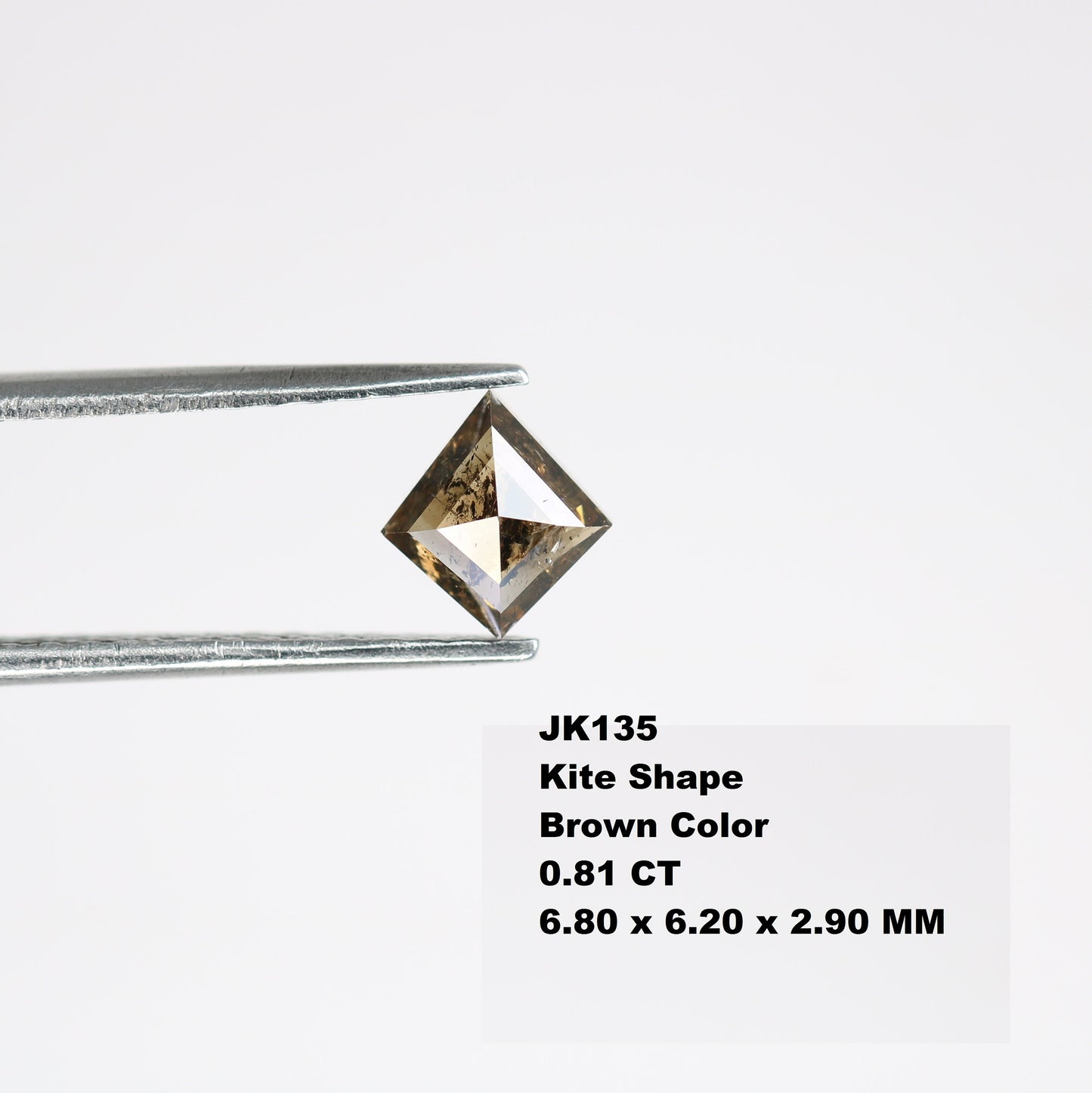 0.81 CT Shape Salt and Pepper Kite Shape - Natural Kite shape Loose Diamond -For 14k Gold Jewelry - Christmas Gift - LABORDAY Offer