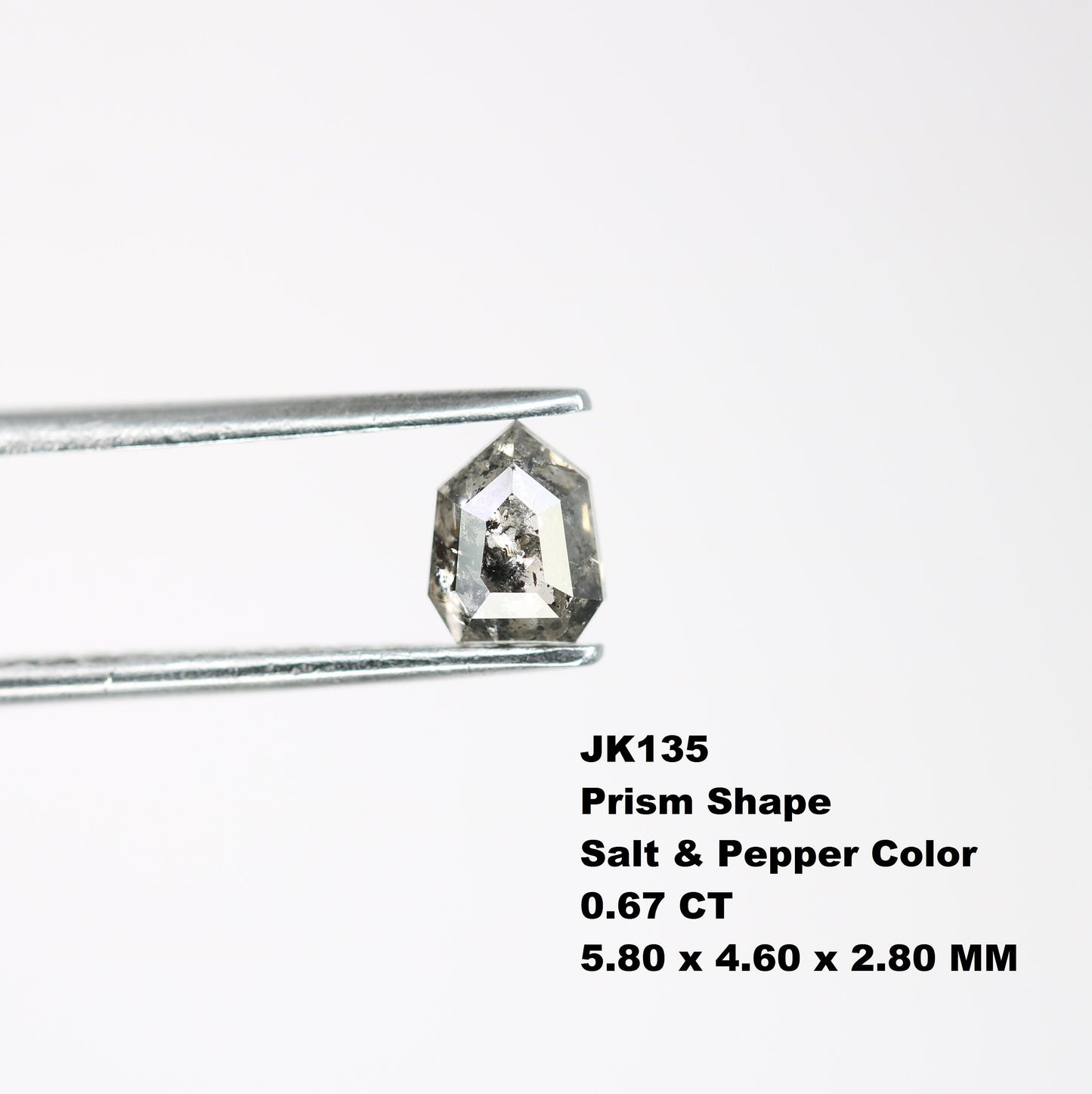Salt and Pepper Hexagon Cut - Natural Loose Hexagon Shape -Unique Diamond for Ring - Special Gift for Her - Wholesaler of Diamond