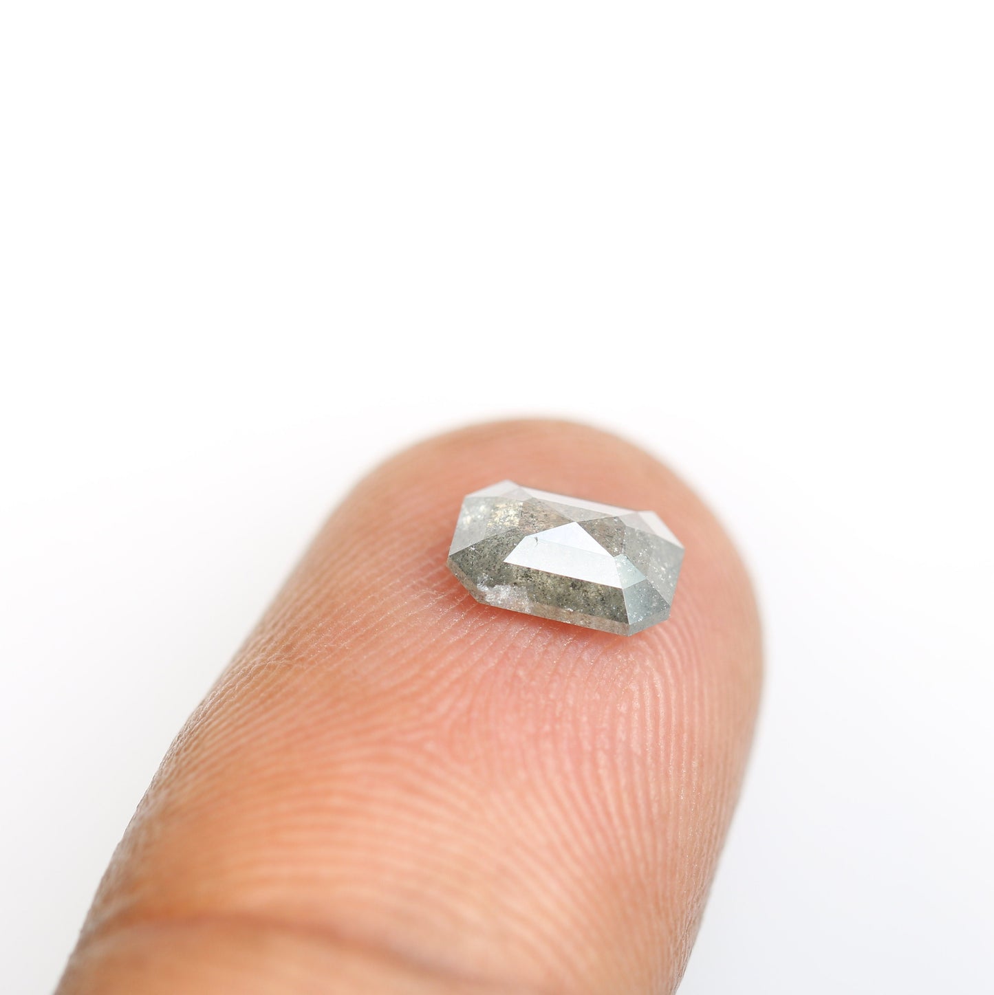 0.94 CT Emerald Cut Loose Diamond - Salt and Pepper Emerald Shape Diamond - Emerald For Wedding Ring - LABORDAY Offer - Customize Jewelry
