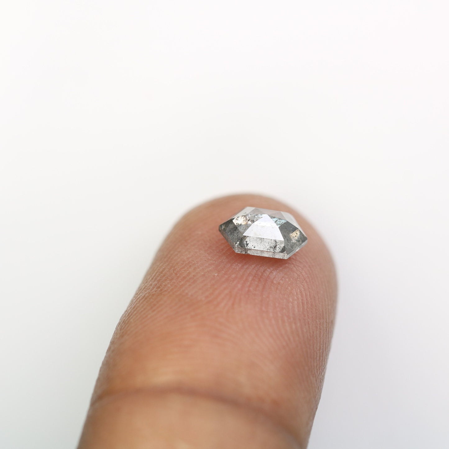 0.99 CT Salt and Pepper Hexagon Cut - Natural Loose Hexagon Shape -Unique Diamond for Ring - Special Gift for Her - Wholesaler of Diamond