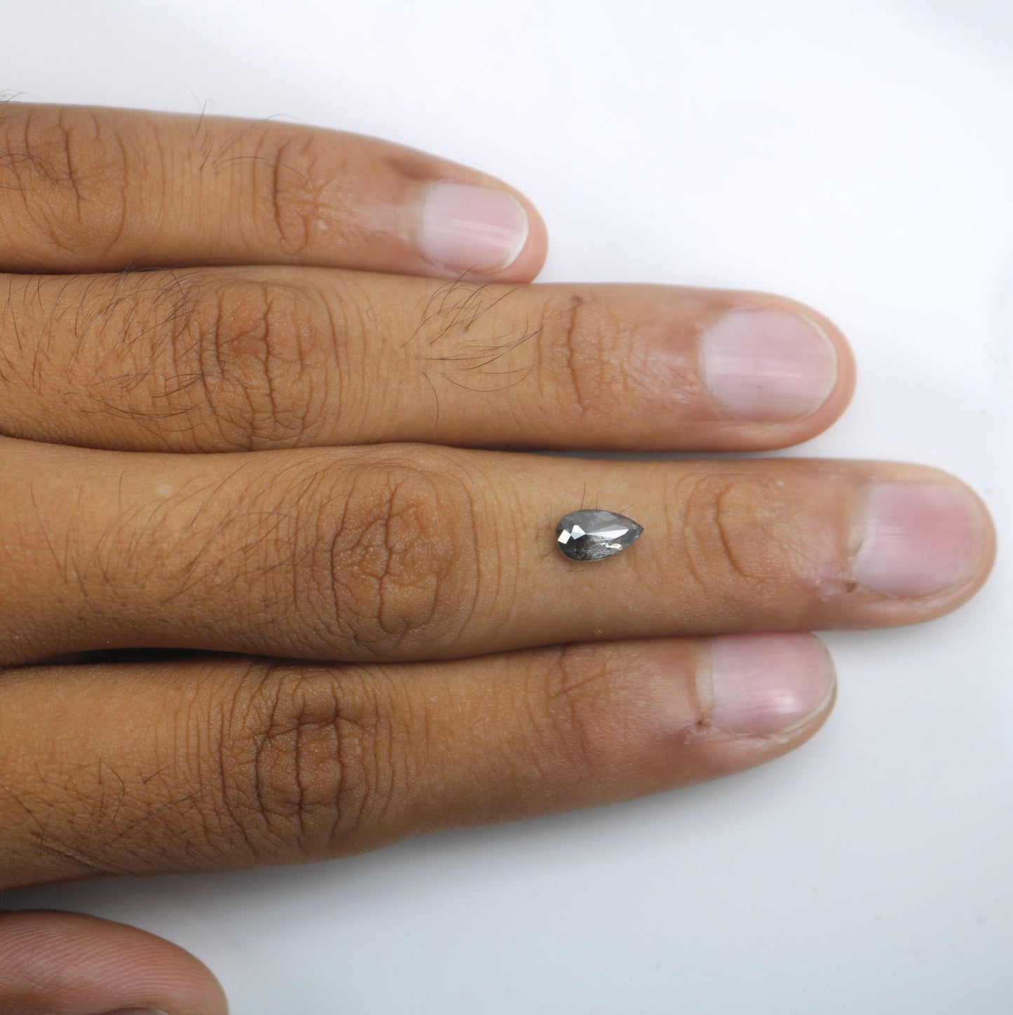 1.05 CT Pear Shape Salt and Pepper Diamond for Every Occasion | Wedding Jewelry | Proposal Ring | Perfect Gift for Her or Him | Birthday