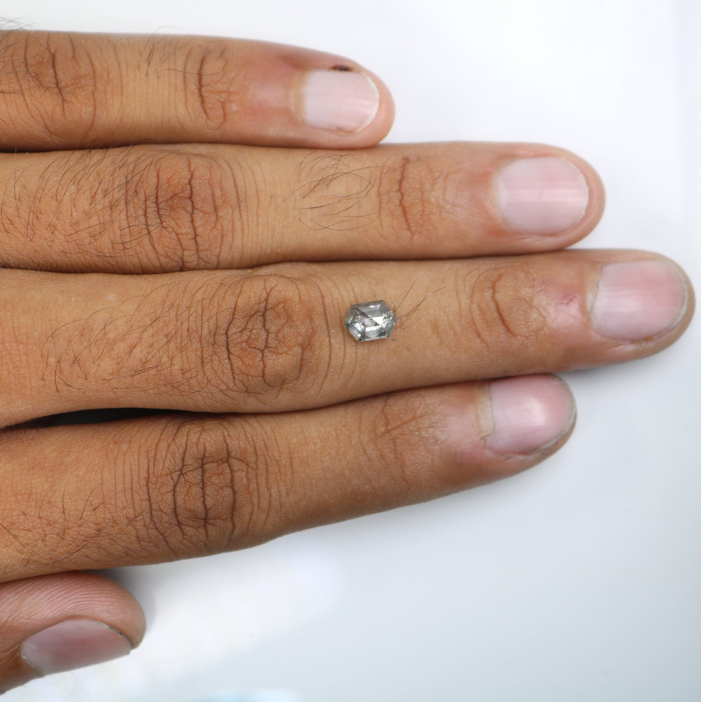 0.99 CT Salt and Pepper Hexagon Cut - Natural Loose Hexagon Shape -Unique Diamond for Ring - Special Gift for Her - Wholesaler of Diamond