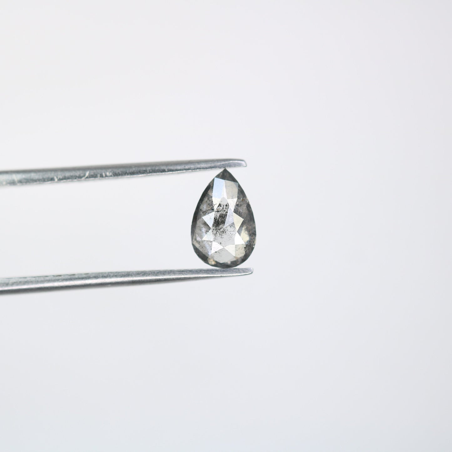 0.74 CT Elegant Natural Pear Shape Salt and Pepper Diamond | Custom Engagement Ring Gem | Perfect Wedding Jewelry Gift for Mother