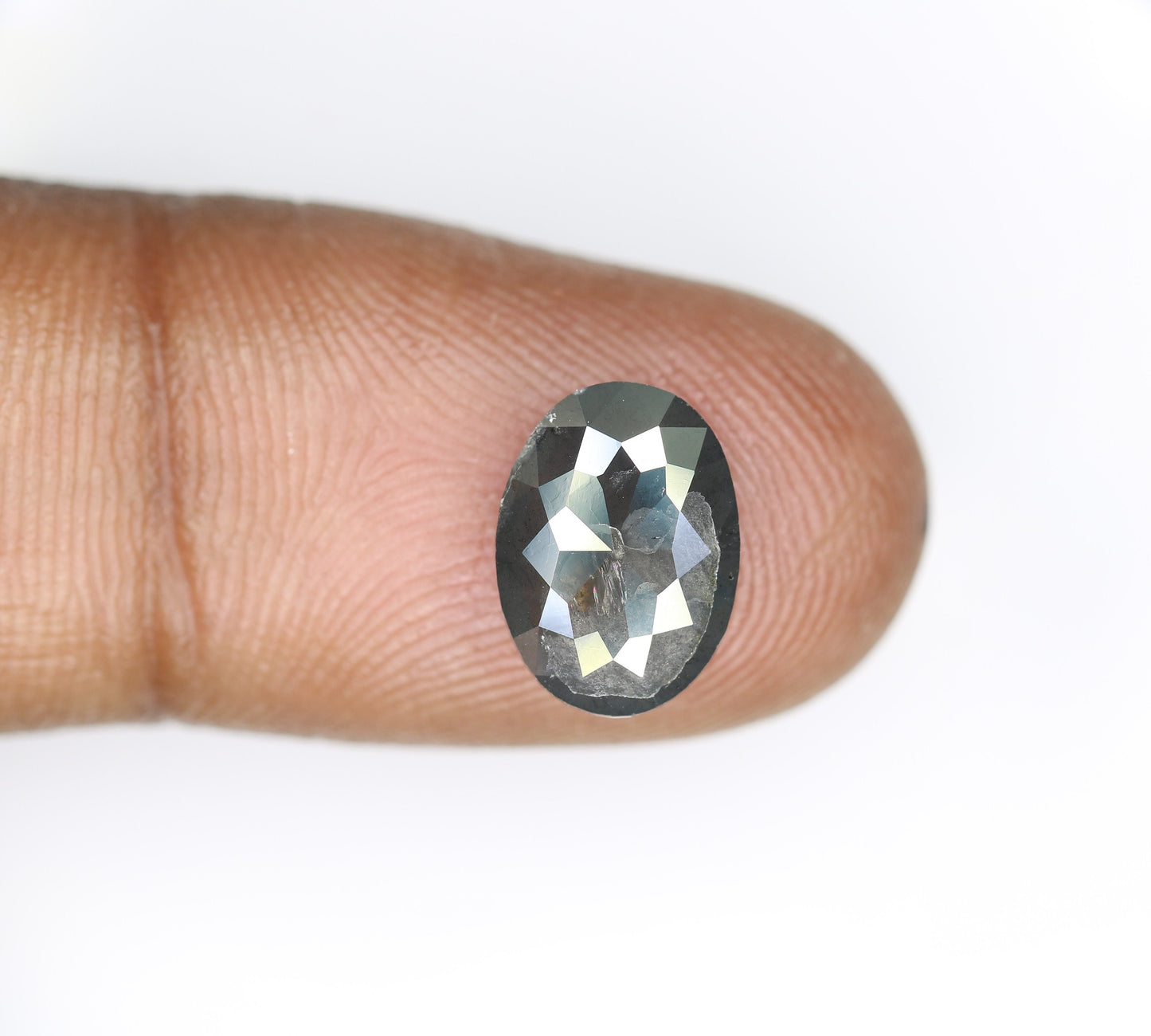 1 CT Natural Oval Salt and Pepper Rustic Diamond for Engagement Ring, Perfect Gift for Girlfriend, Sister, Anniversary