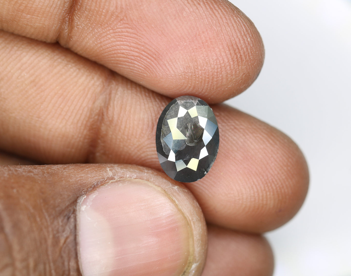 1 CT Natural Oval Salt and Pepper Rustic Diamond for Engagement Ring, Perfect Gift for Girlfriend, Sister, Anniversary