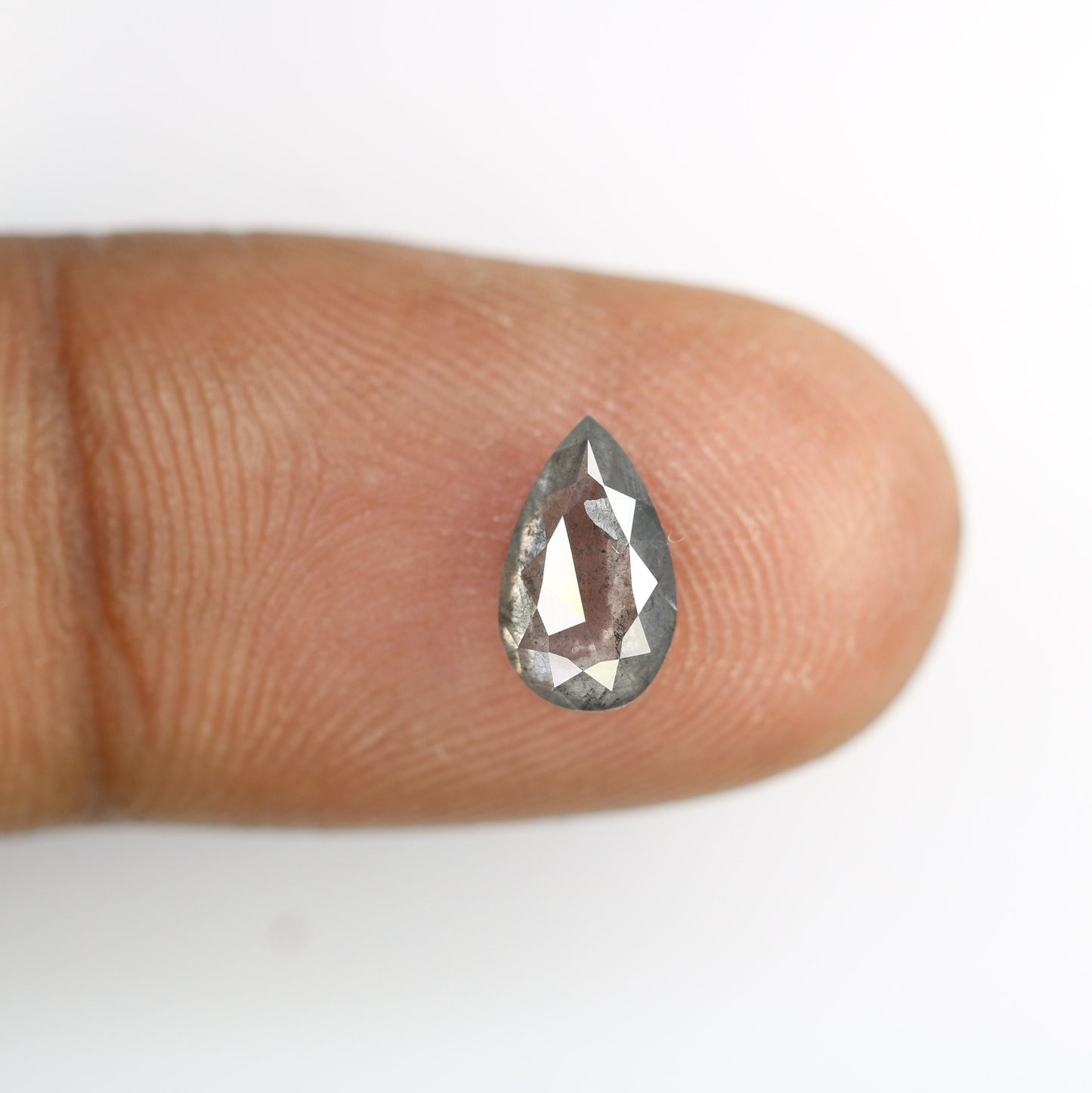1.19 CT Fancy Pear Shape Salt and Pepper Diamond for Custom Engagement Ring | Perfect Gift for Girlfriend or Boyfriend | Anniversary Gift