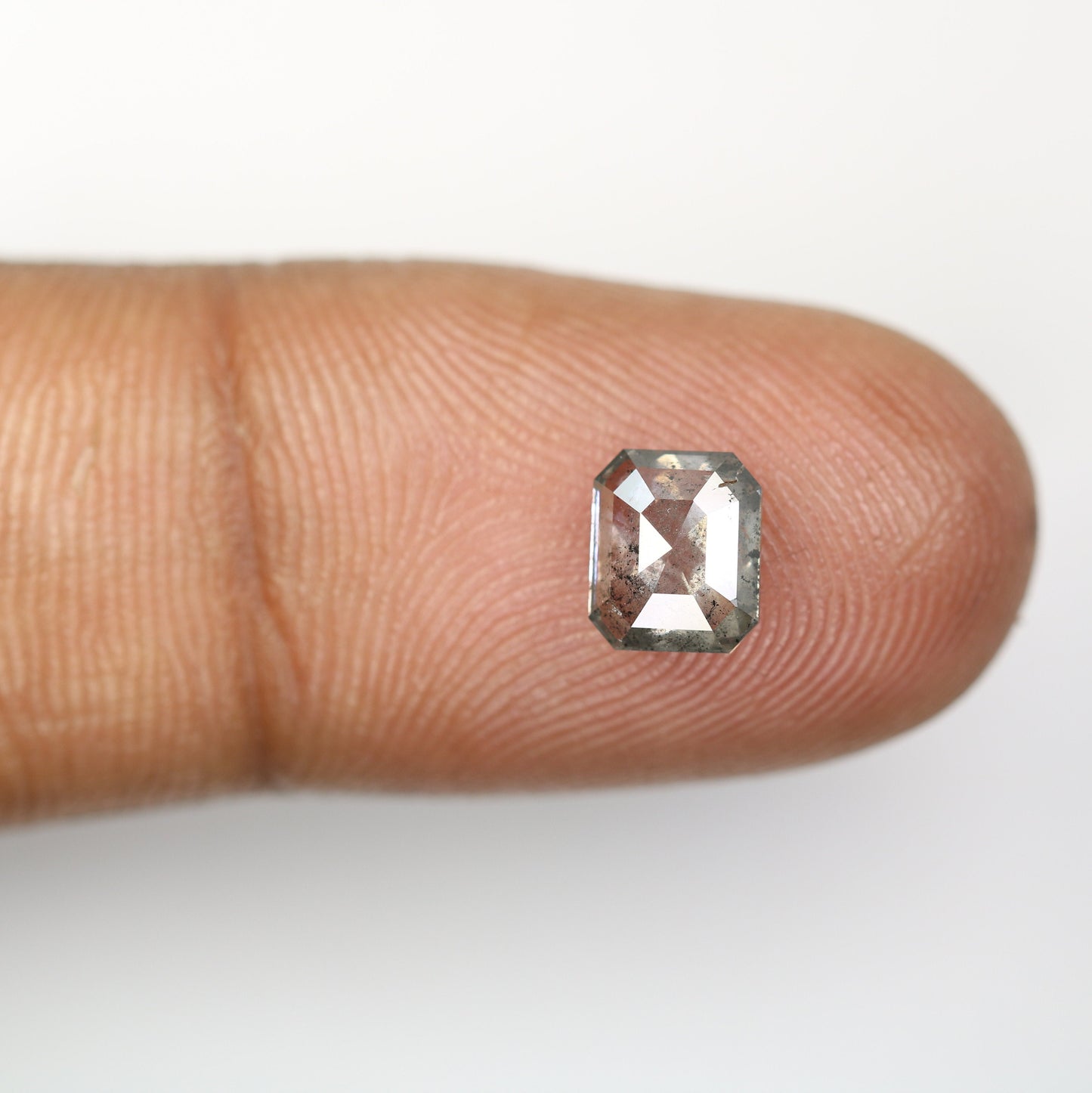 1.06 CT Emerald Cut Loose Diamond - Salt and Pepper Emerald Shape Diamond - Emerald For Wedding Ring - LABORDAY Offer - Customize Jewelry