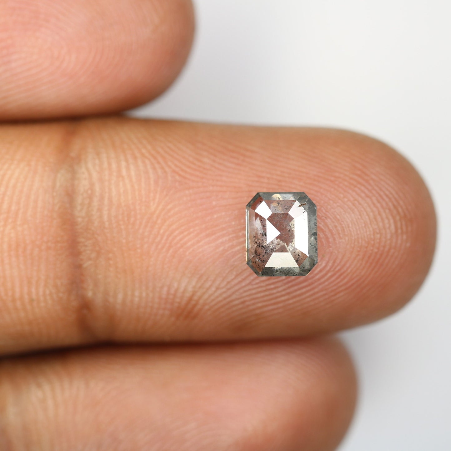 1.06 CT Emerald Cut Loose Diamond - Salt and Pepper Emerald Shape Diamond - Emerald For Wedding Ring - LABORDAY Offer - Customize Jewelry