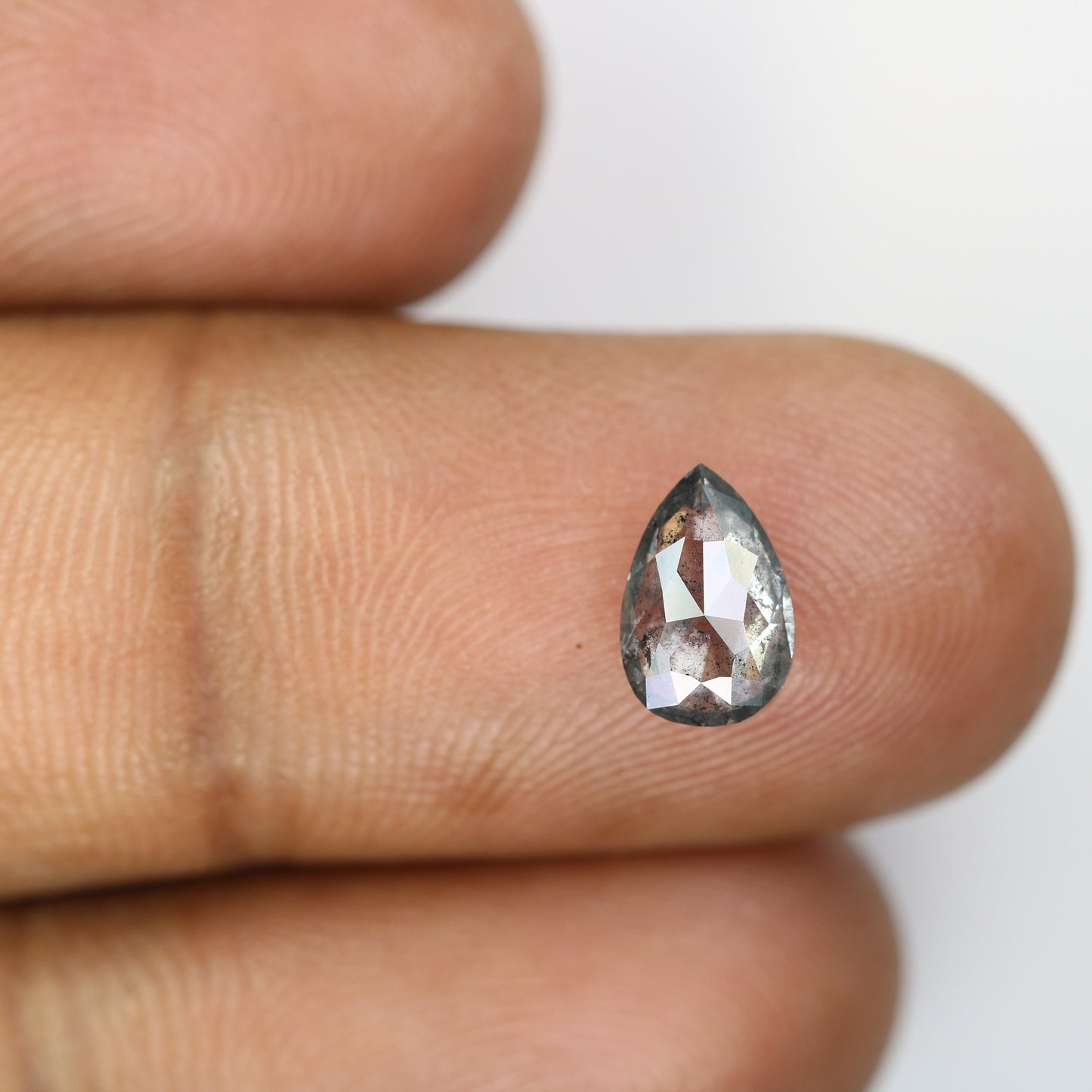 1.16 CT Pear Shape Natural Salt and Pepper Diamond | Customized Ring Gem | Perfect for Wedding Jewelry | Ideal Anniversary Gift