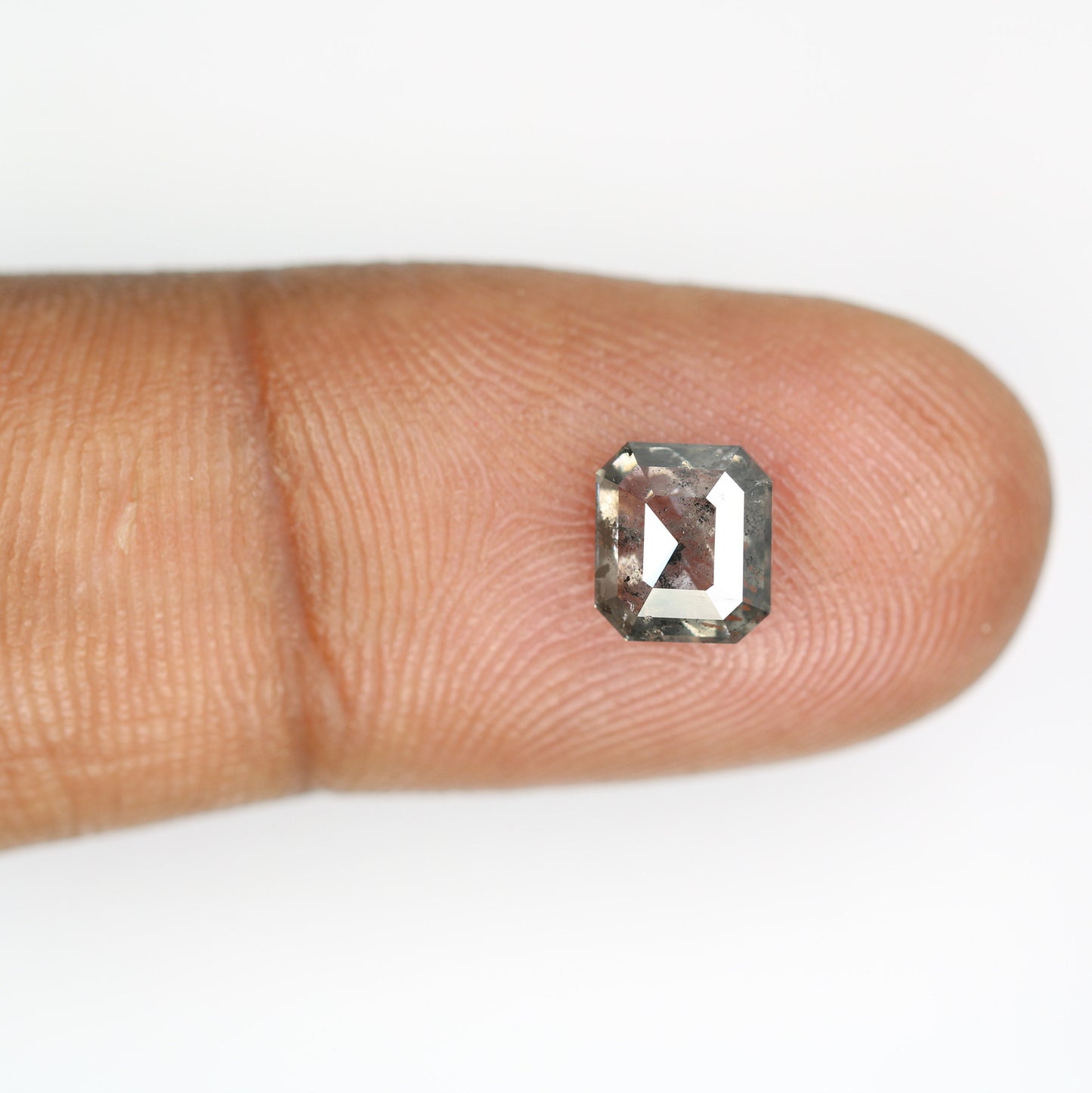 1.29 CT Emerald Cut Loose Diamond - Salt and Pepper Emerald Shape Diamond - Emerald For Wedding Ring - LABORDAY Offer - Customize Jewelry
