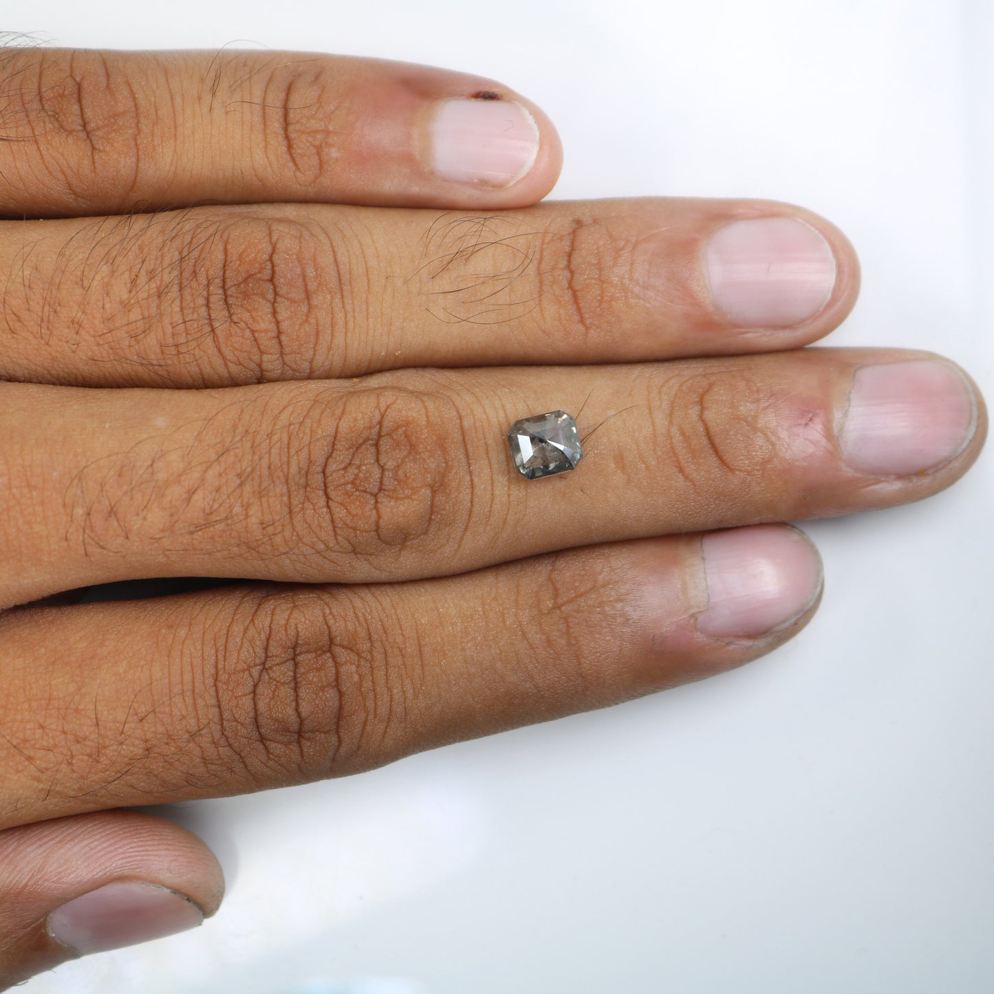 1.29 CT Emerald Cut Loose Diamond - Salt and Pepper Emerald Shape Diamond - Emerald For Wedding Ring - LABORDAY Offer - Customize Jewelry