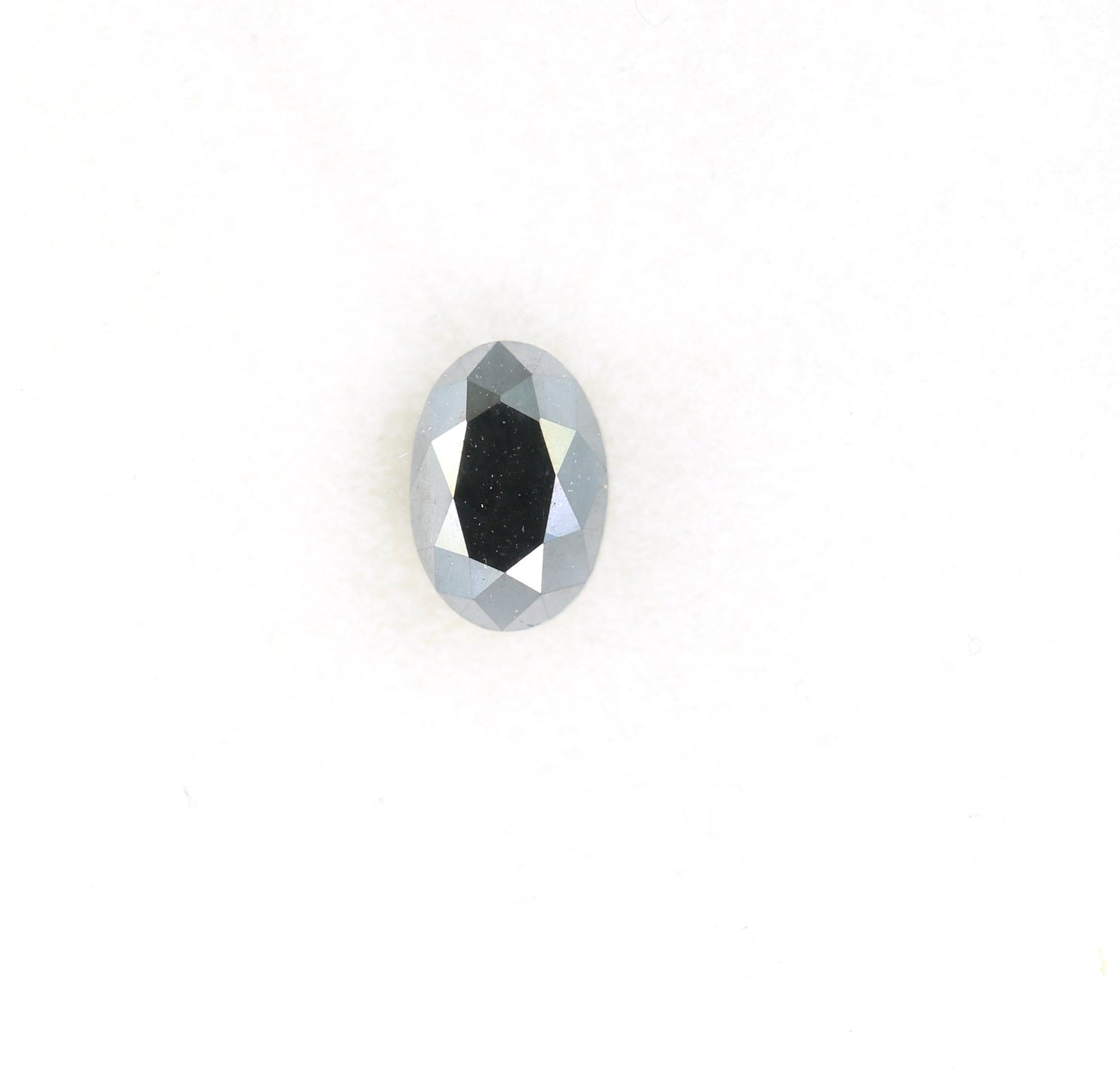 0.68 CT Oval Natural Black Diamond for Engagement Ring & Anniversary Gift, Gold Jewelry