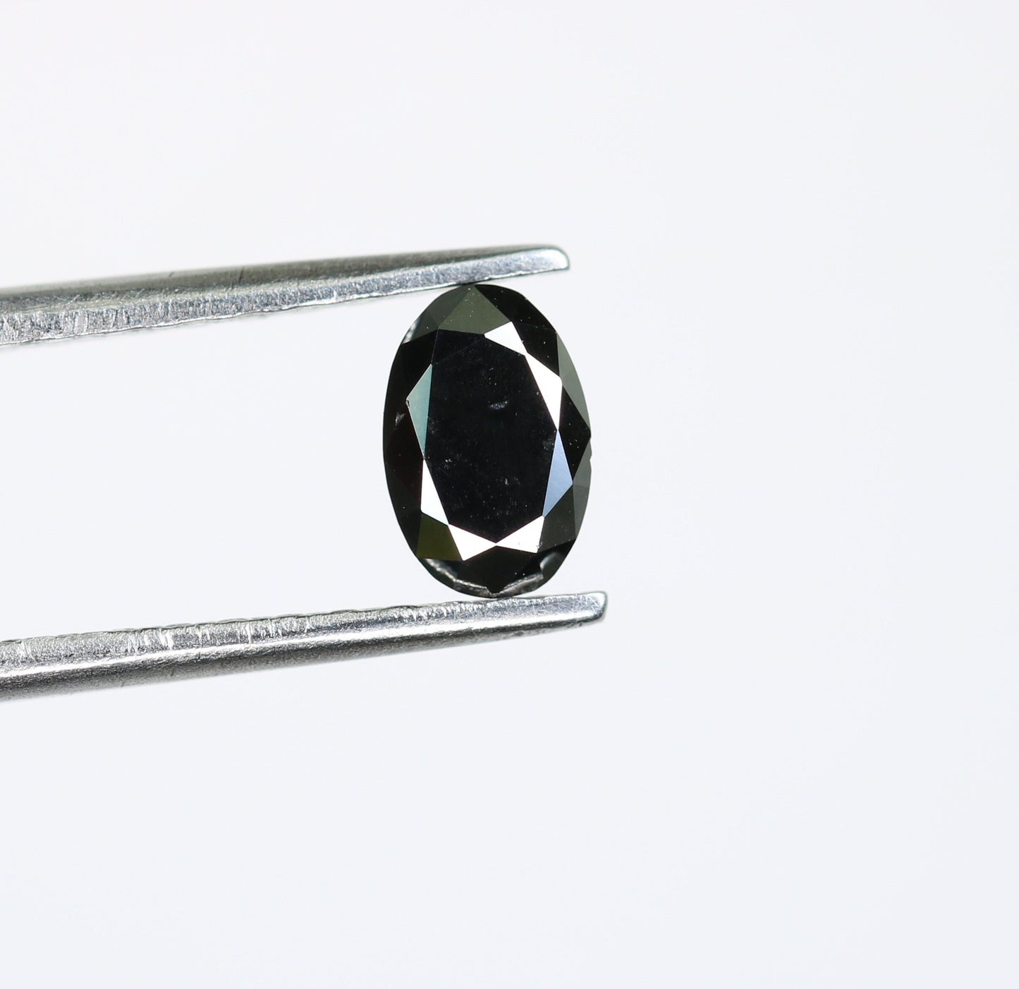 0.64 CT Oval Black Natural Diamond for Proposal Ring, Jewelry Making, Christmas Gift
