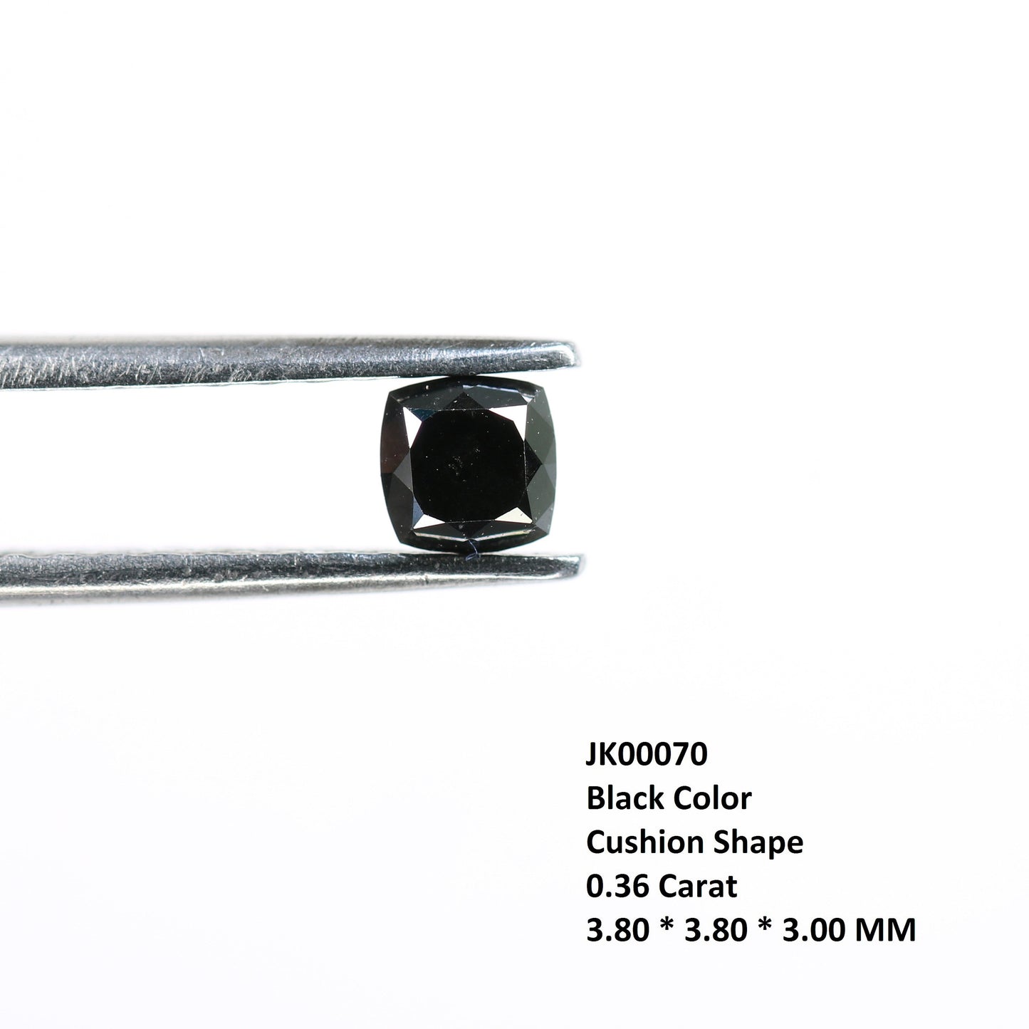 0.36 CT Cushion Shape Fancy Black Diamond for Engagement Jewelry, Pendant, Gold Ring Gemstone