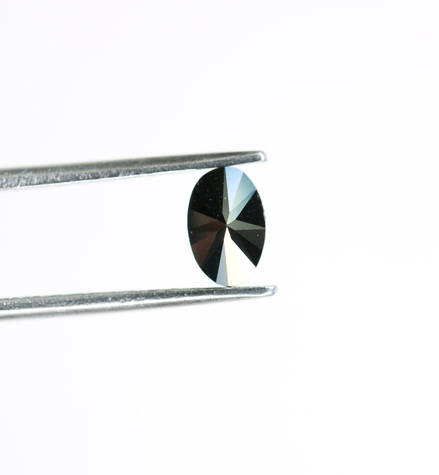 0.64 CT Oval Black Natural Diamond for Proposal Ring, Jewelry Making, Christmas Gift