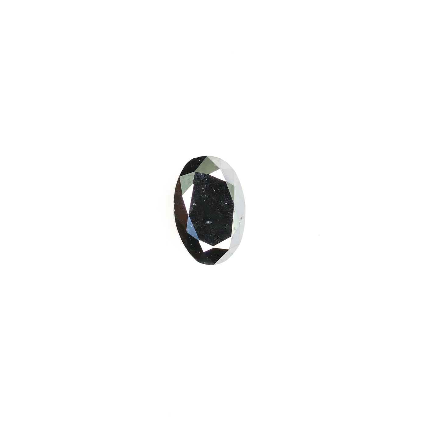 0.64 CT Oval Black Natural Diamond for Proposal Ring, Jewelry Making, Christmas Gift