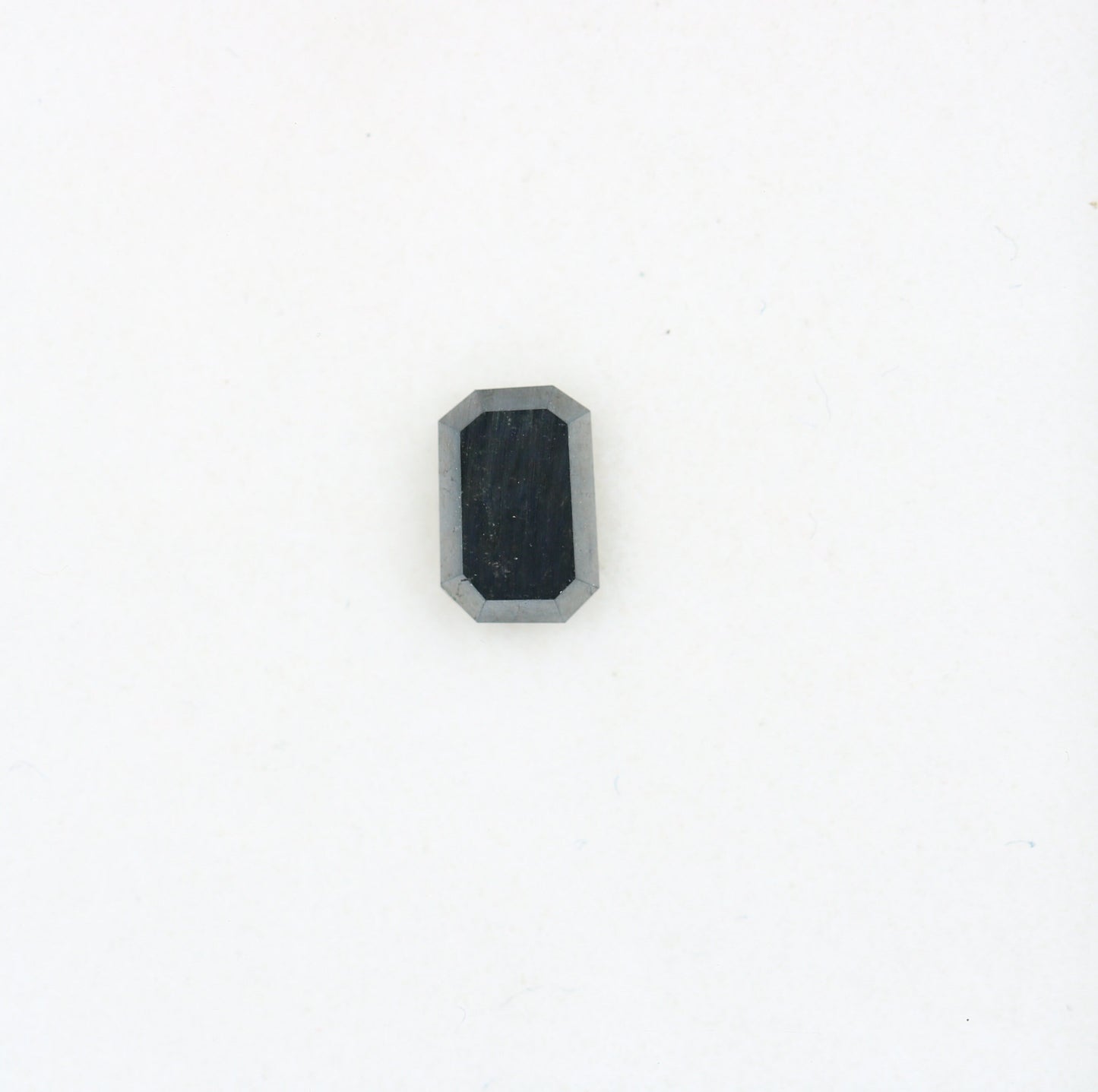 0.62 CT Black Emerald Shape Rustic Diamond - Natural Gemstone for Pendant, Rings, Necklace & Earrings