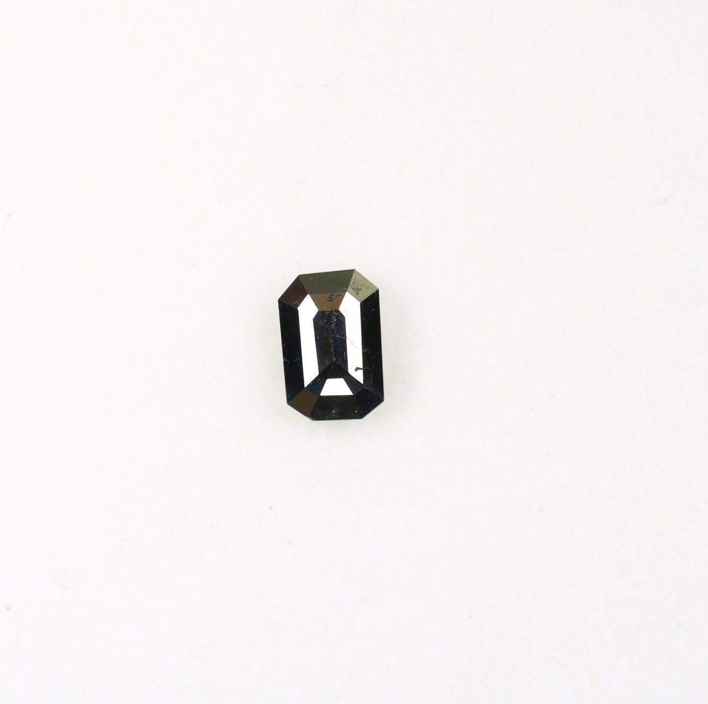 0.62 CT Black Emerald Shape Rustic Diamond - Natural Gemstone for Pendant, Rings, Necklace & Earrings
