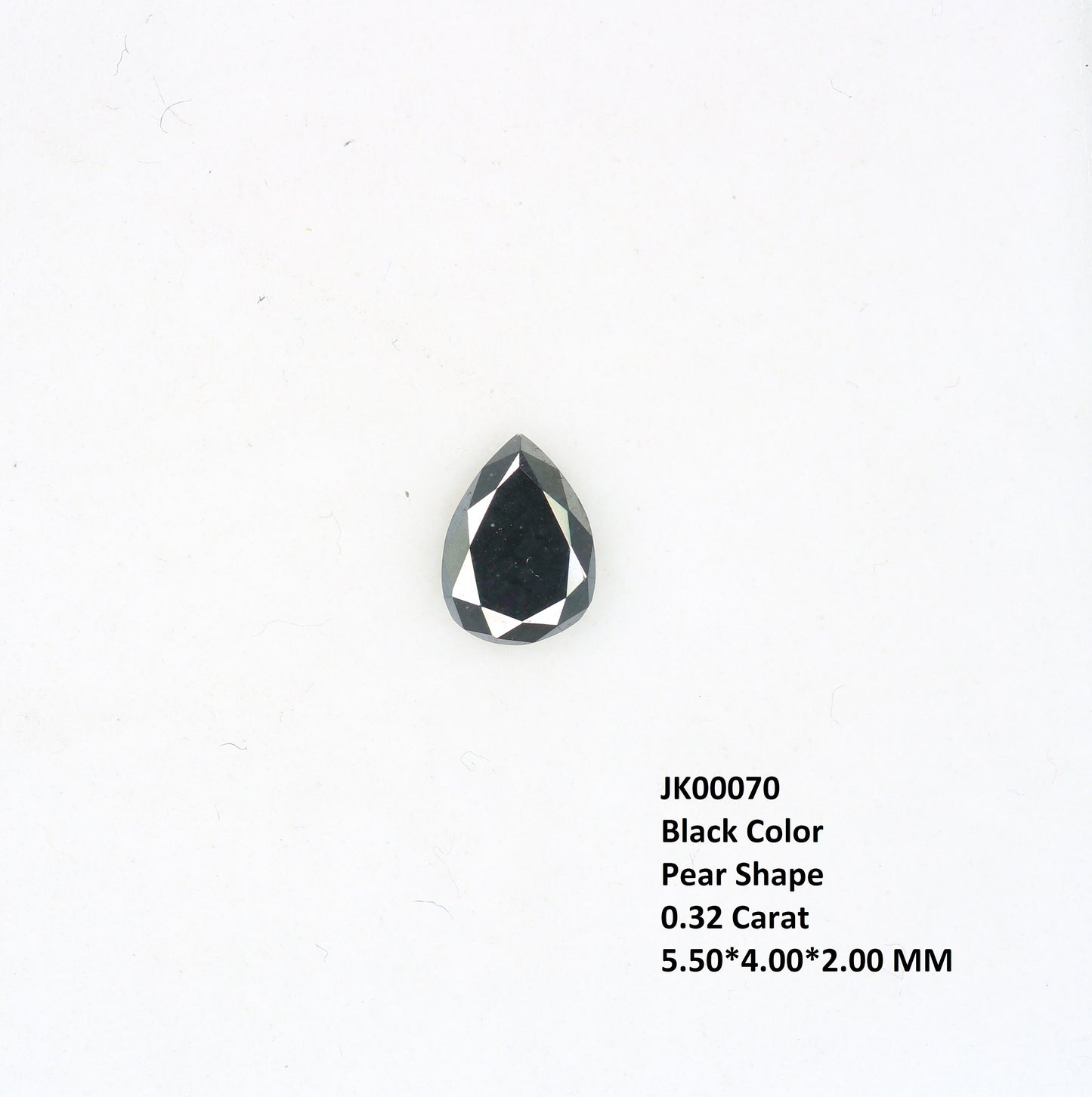 0.32 CT Pear Shape Rustic Black Diamond for Anniversary Gift | Perfect Gift for Her | Unique Black Pear Diamond for Gold Ring Designs
