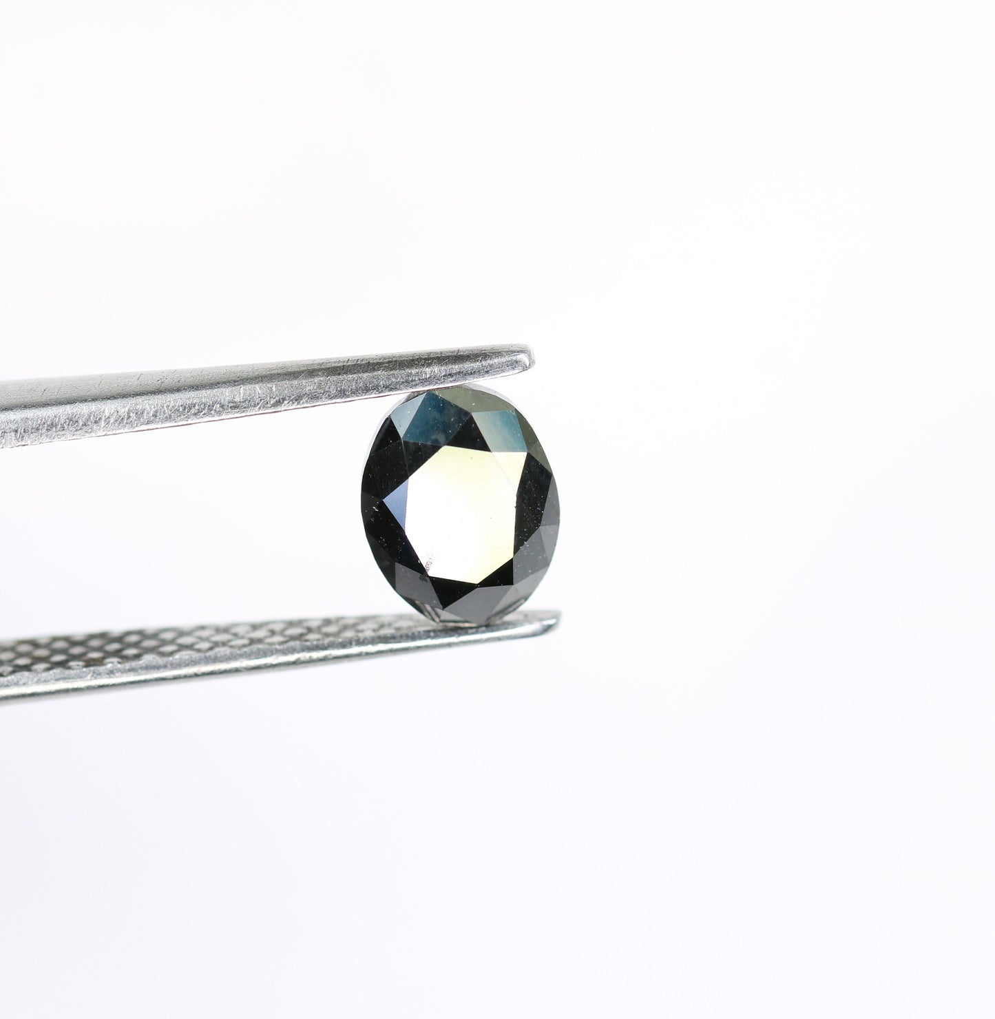 1.38 CT Black Oval Polished Diamond for Proposal Ring, Engagement Ring, Gift for Wife, Gold Ring Gemstone