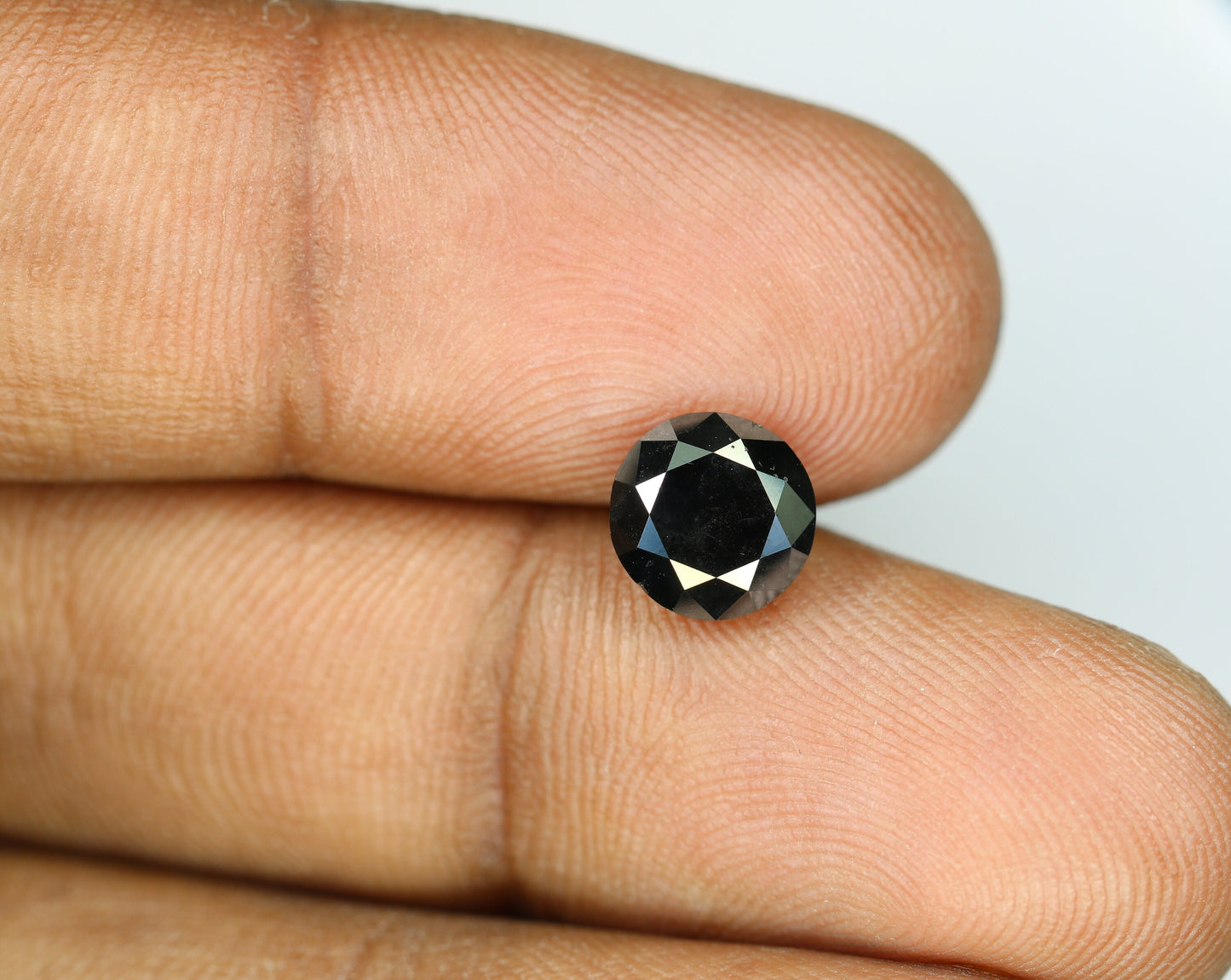 2.11 CT Fancy Black Round Brilliant Diamond | Perfect for Engagement or Wedding Rings | Unique Gift for Her | Custom Gold Ring Setting