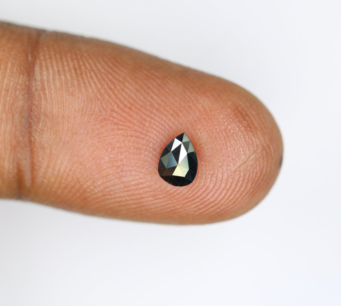 0.32 CT Pear Shape Rustic Black Diamond for Anniversary Gift | Perfect Gift for Her | Unique Black Pear Diamond for Gold Ring Designs