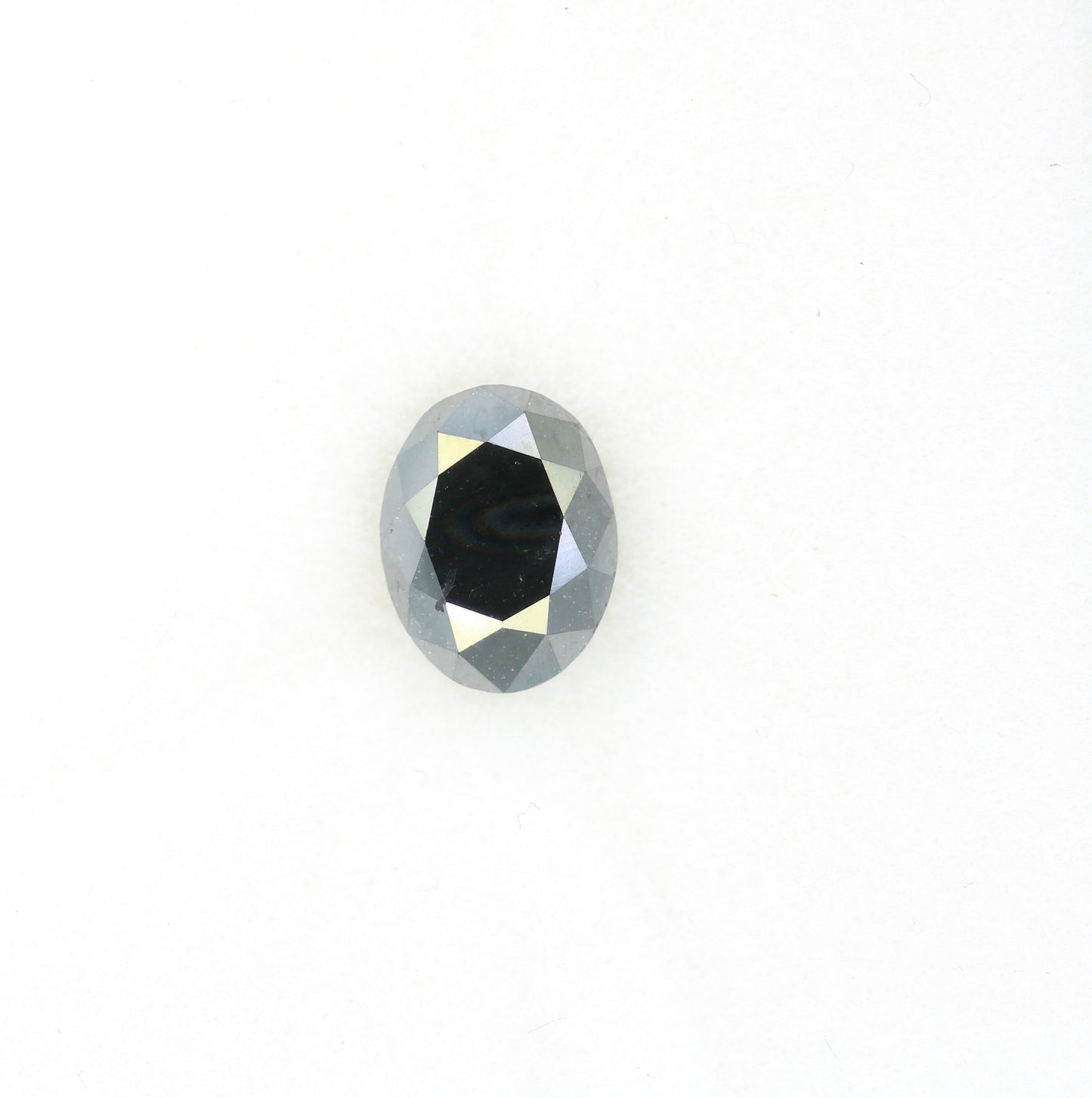 1.38 CT Black Oval Polished Diamond for Proposal Ring, Engagement Ring, Gift for Wife, Gold Ring Gemstone