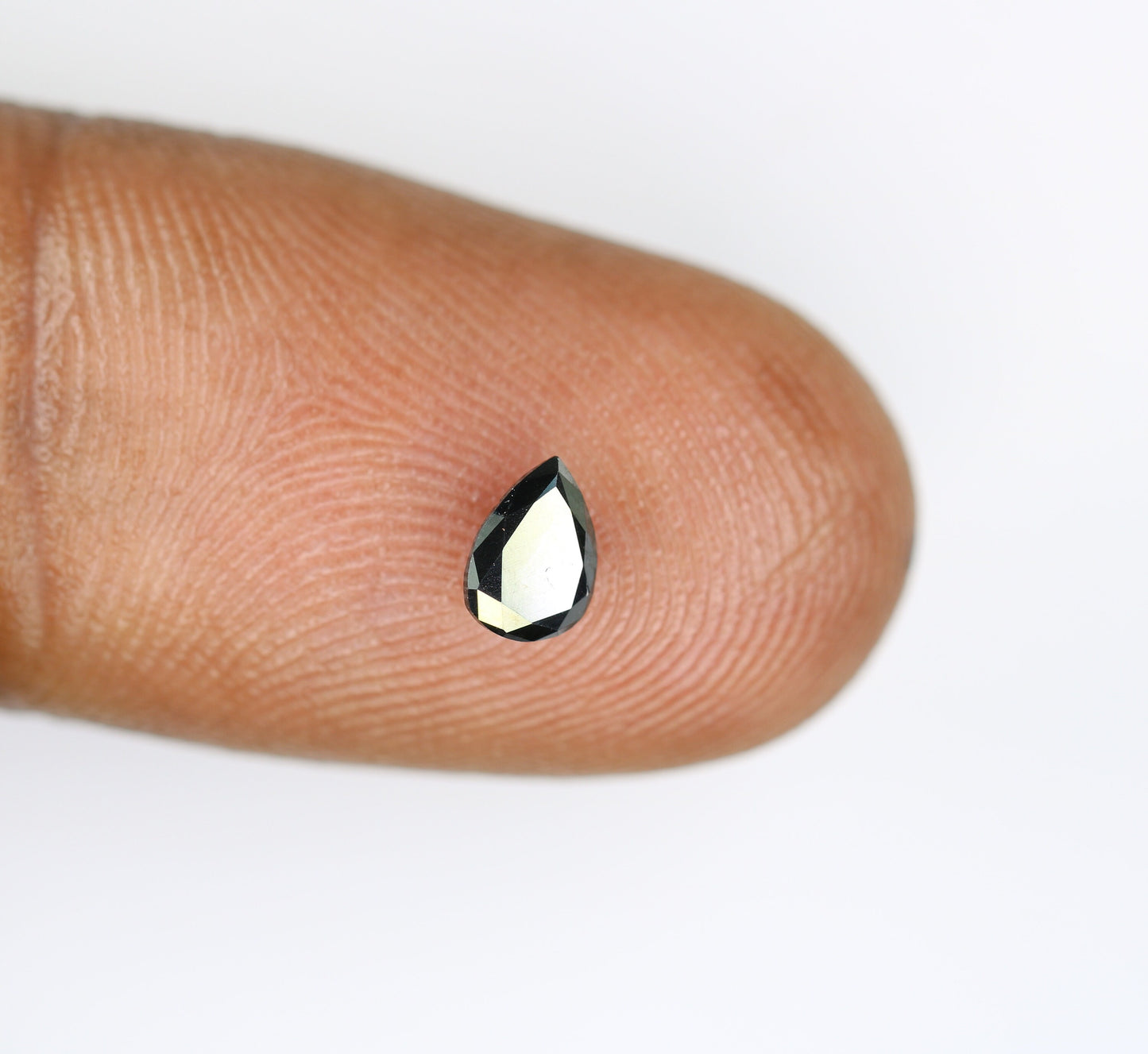 0.32 CT Pear Shape Rustic Black Diamond for Anniversary Gift | Perfect Gift for Her | Unique Black Pear Diamond for Gold Ring Designs