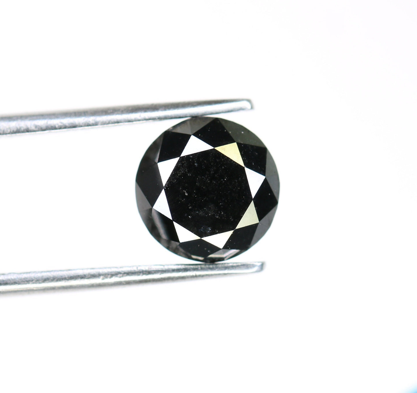 1.95 CT Black Round Brilliant Cut Natural Diamond | Ideal for Wedding Ring | Gift for Girlfriend or Wife | Custom Gold Ring Setting