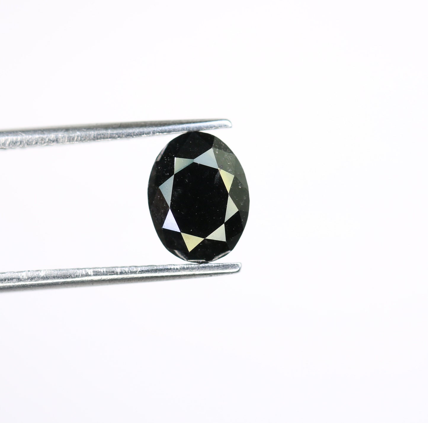 1.38 CT Black Oval Polished Diamond for Proposal Ring, Engagement Ring, Gift for Wife, Gold Ring Gemstone