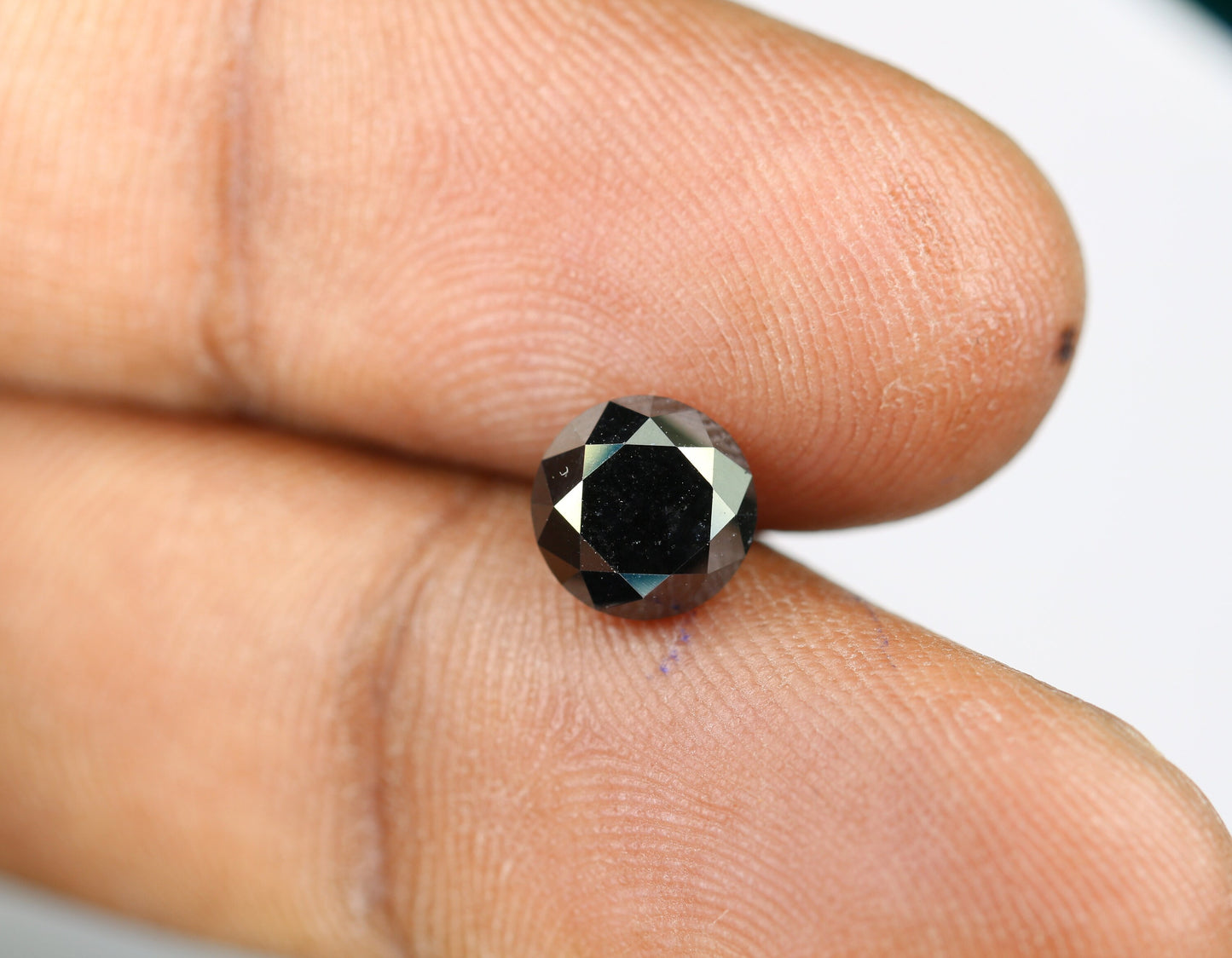 1.95 CT Black Round Brilliant Cut Natural Diamond | Ideal for Wedding Ring | Gift for Girlfriend or Wife | Custom Gold Ring Setting