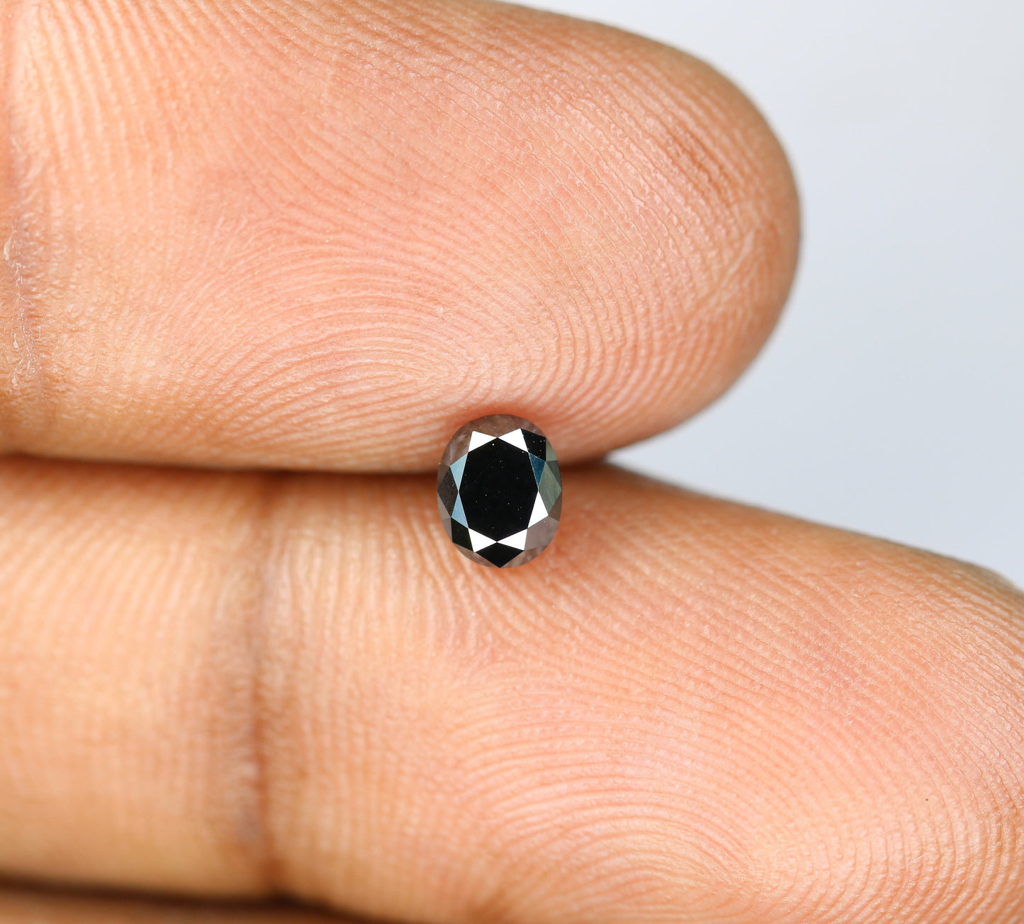 0.66 CT Natural Oval Black Diamond for Proposal Ring, Oval Black Diamond, Gift for Sister or Wife, Gold Ring