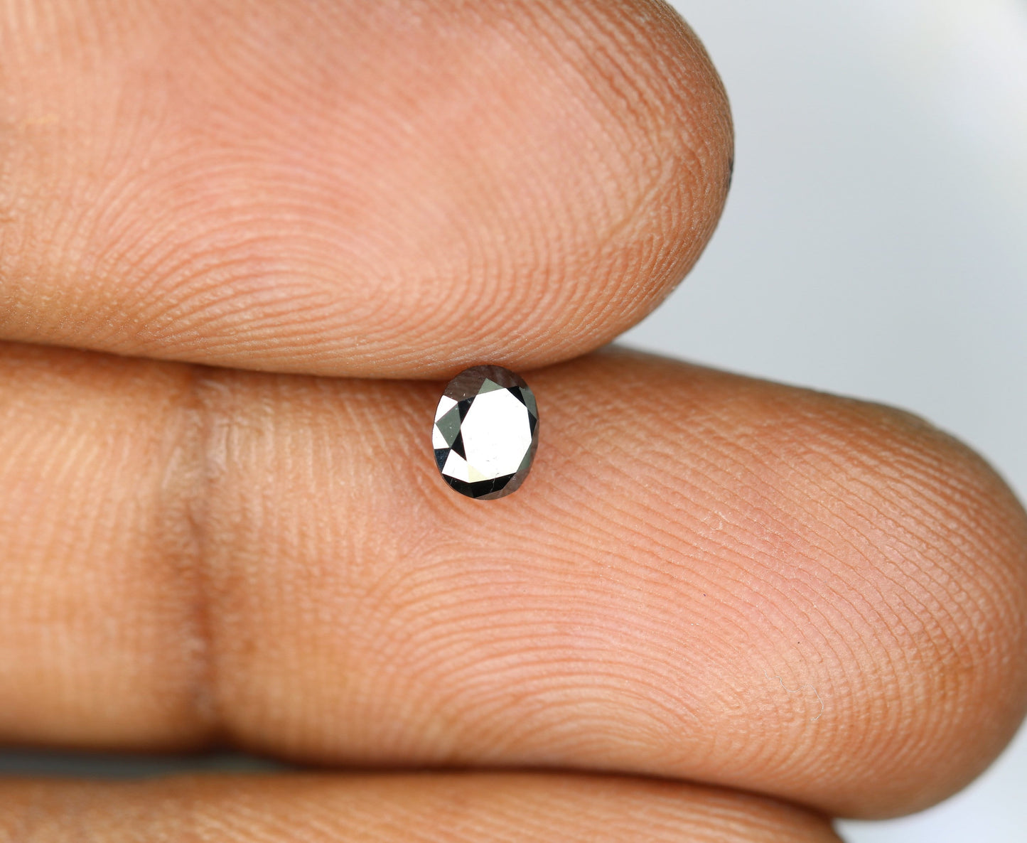 0.29 CT Oval Rustic Black Diamond for Engagement Ring, Oval Black Diamond, Christmas Gift, Gold Ring
