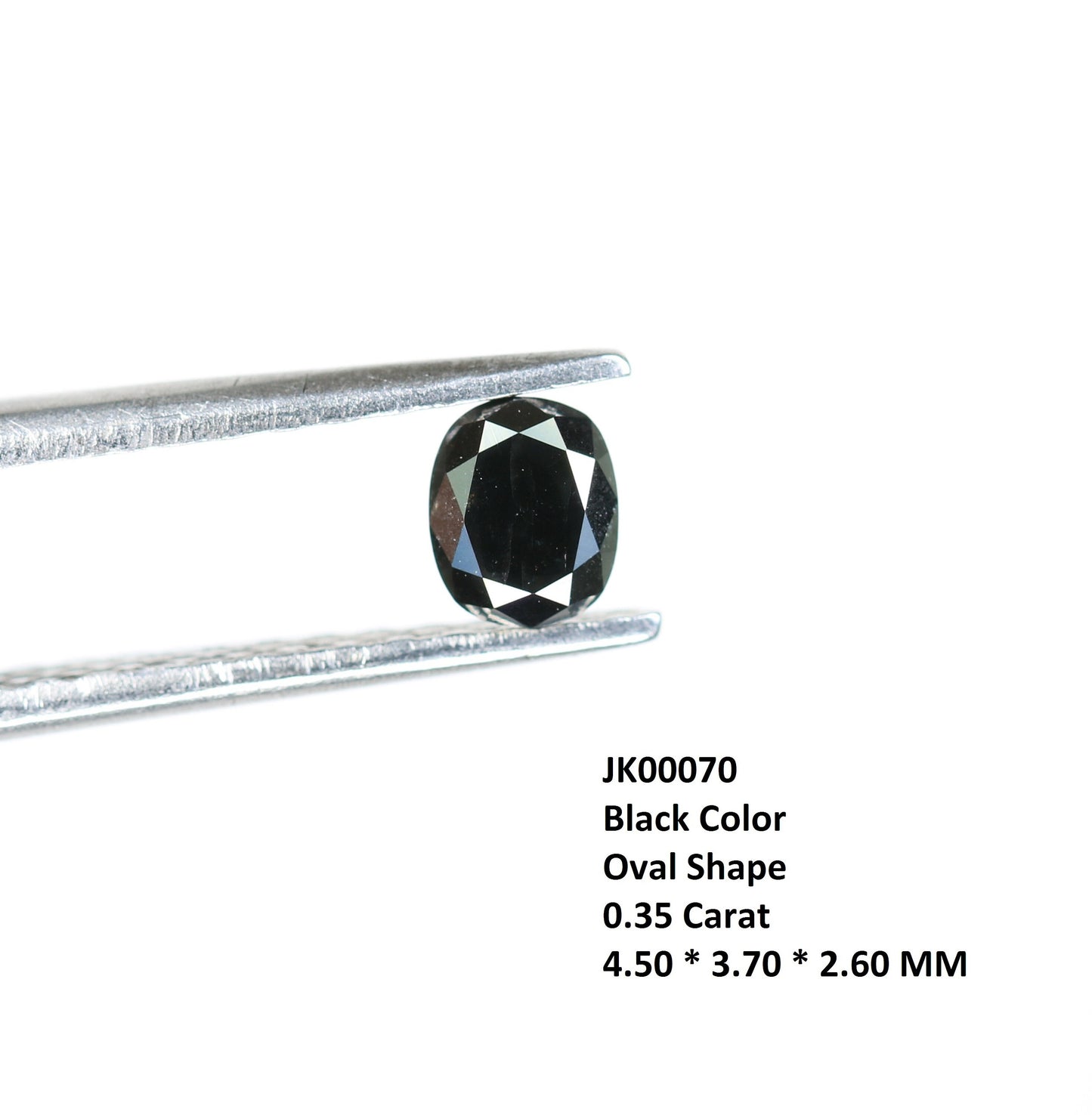 0.35 CT Loose Oval Black Natural Diamond for Engagement Ring, Anniversary Gift, Gift for Girlfriend or Wife, Gold Ring