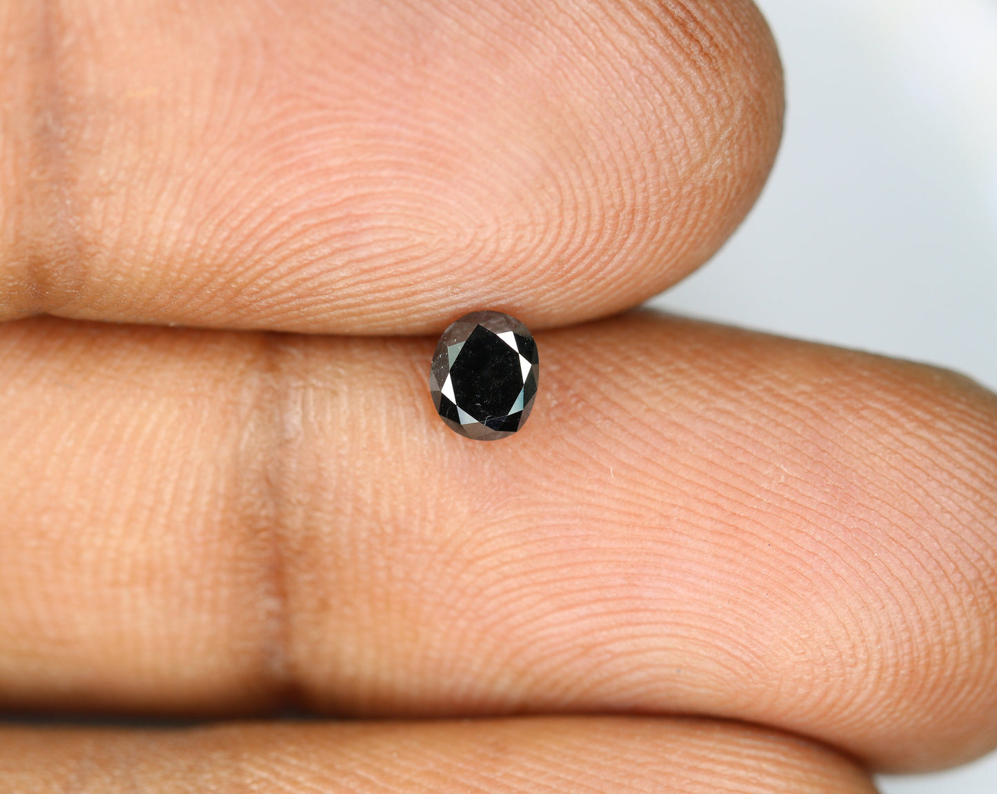0.29 CT Oval Rustic Black Diamond for Engagement Ring, Oval Black Diamond, Christmas Gift, Gold Ring