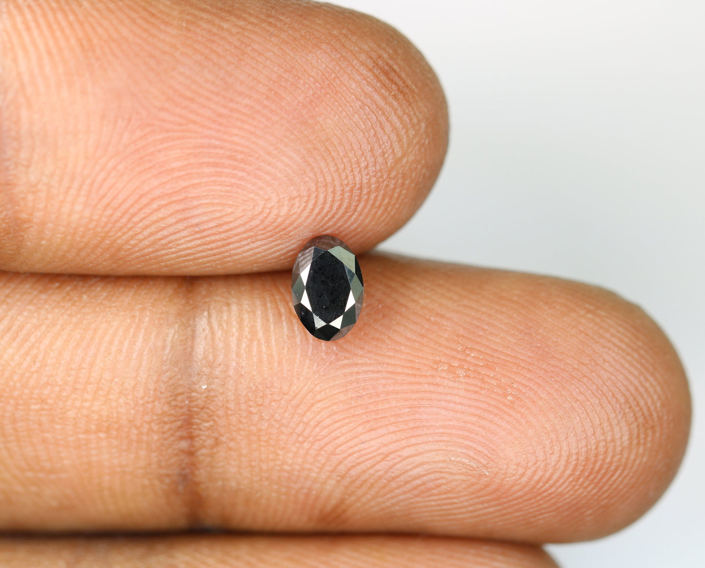 0.50 CT Loose Oval Black Natural Diamond for Wedding Ring, Gift for Girlfriend or Wife, Anniversary Gift, Gold Ring