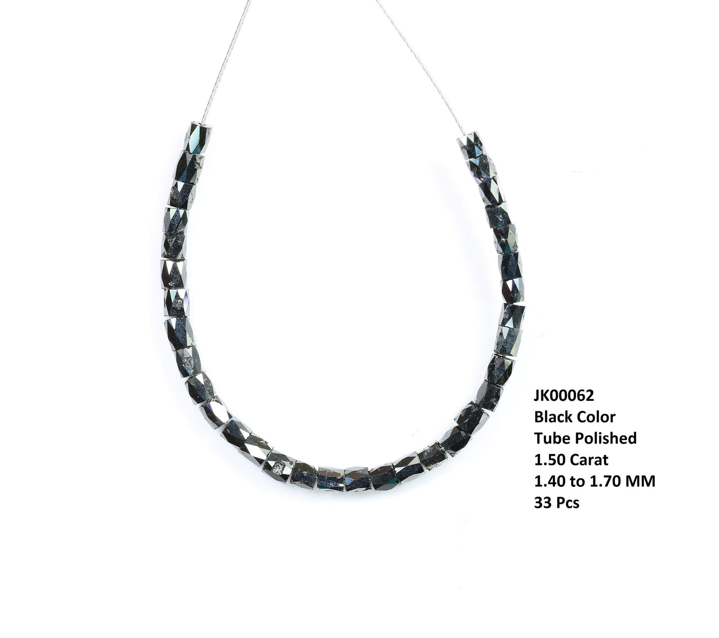 Elegant Black Diamond Beads | High-Quality Faceted Loose Gems for Vintage Crystal Necklaces | Artisan Craft Supplies Unique Jewelry Making