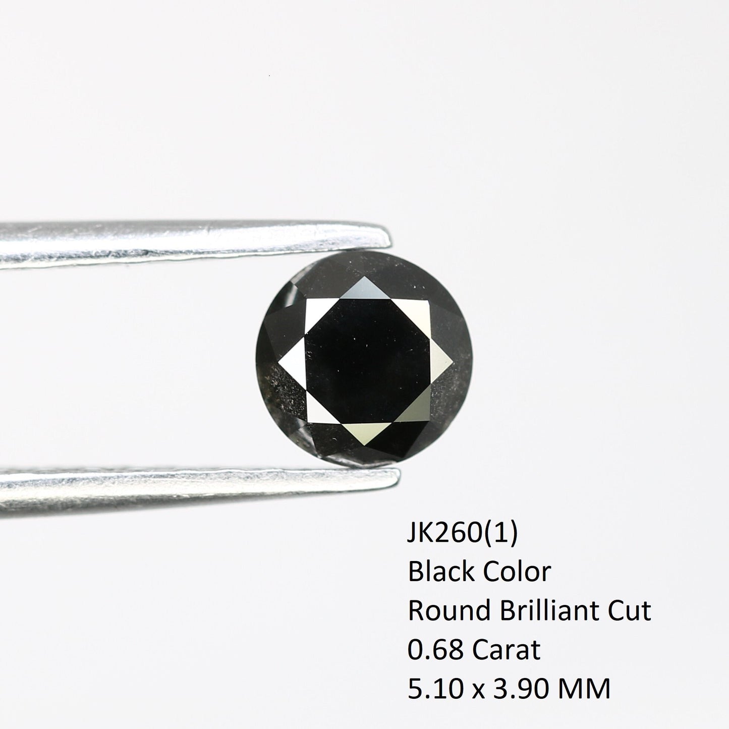 0.68 CT Antique Black Round Brilliant Diamond | Stunning Proposal Ring | Round Wedding Band | Gemstone Ring | Custom Gold Setting
