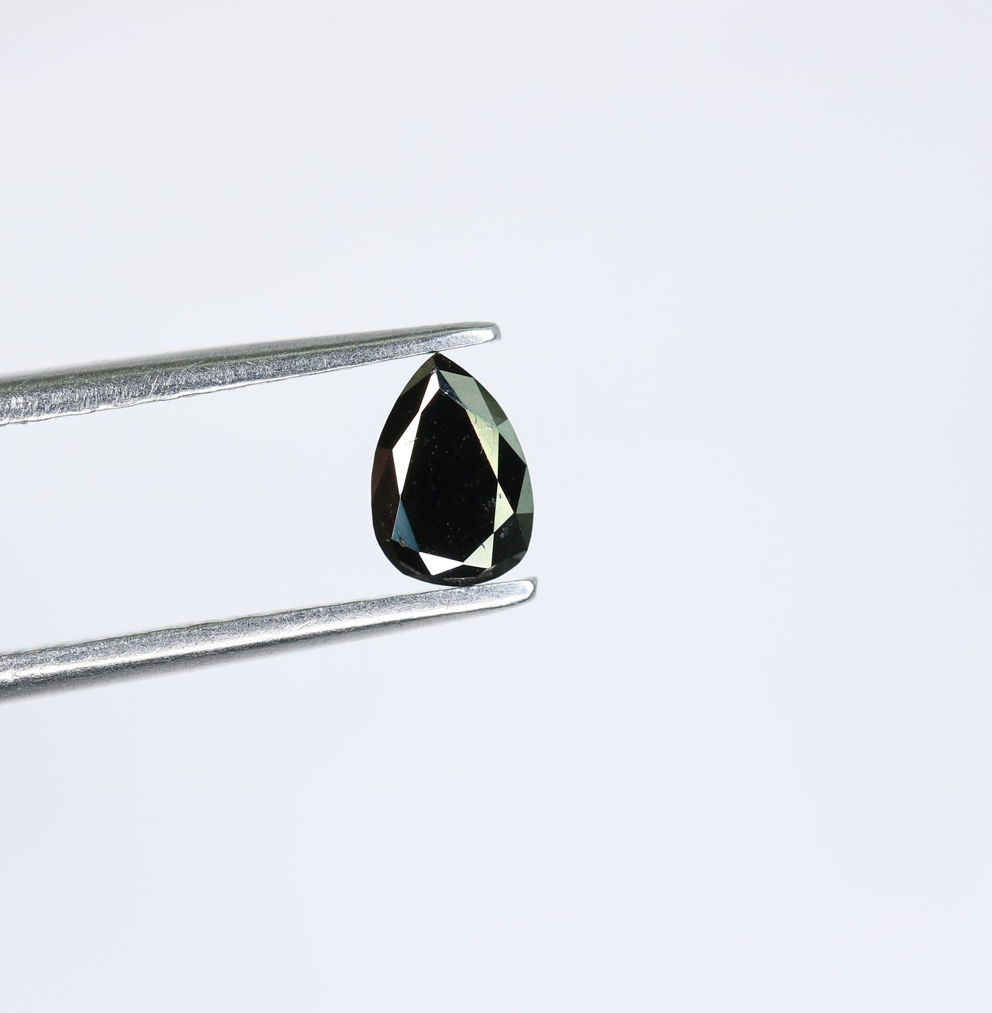 0.42 CT Pear Shape Black Rustic Diamond for Wedding Ring Perfect Proposal Ring | Ideal Gift for Wife Anniversary Gift for Gold Ring Designs