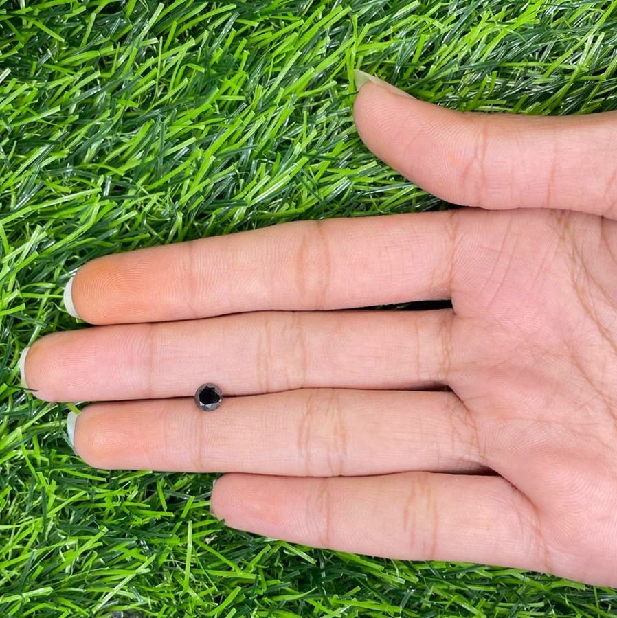 0.68 CT Antique Black Round Brilliant Diamond | Stunning Proposal Ring | Round Wedding Band | Gemstone Ring | Custom Gold Setting