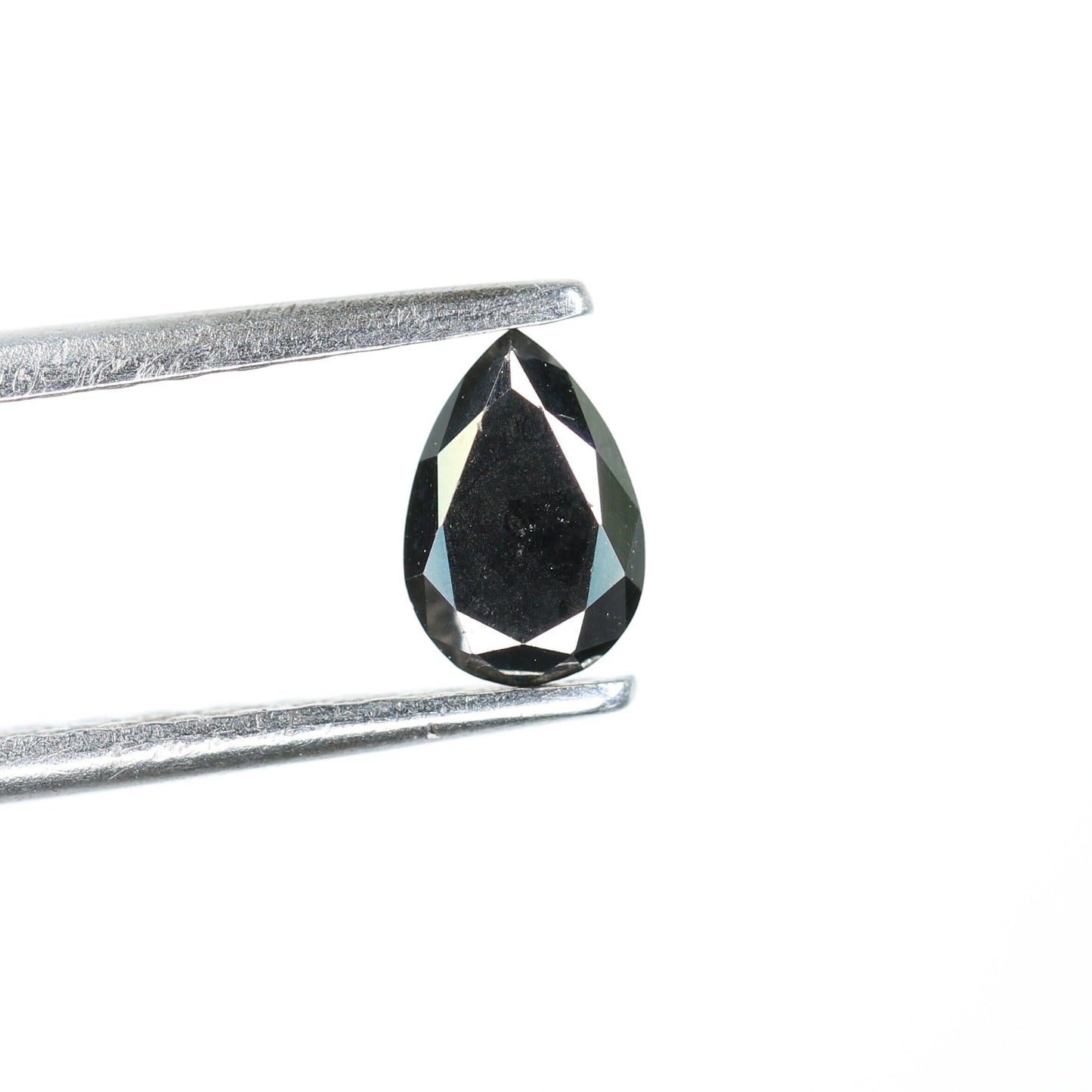 0.53 CT Pear Shaped Rustic Black Diamond for Custom Jewelry, Fancy Pendant Gemstone, Natural Diamond for Engagement Rings