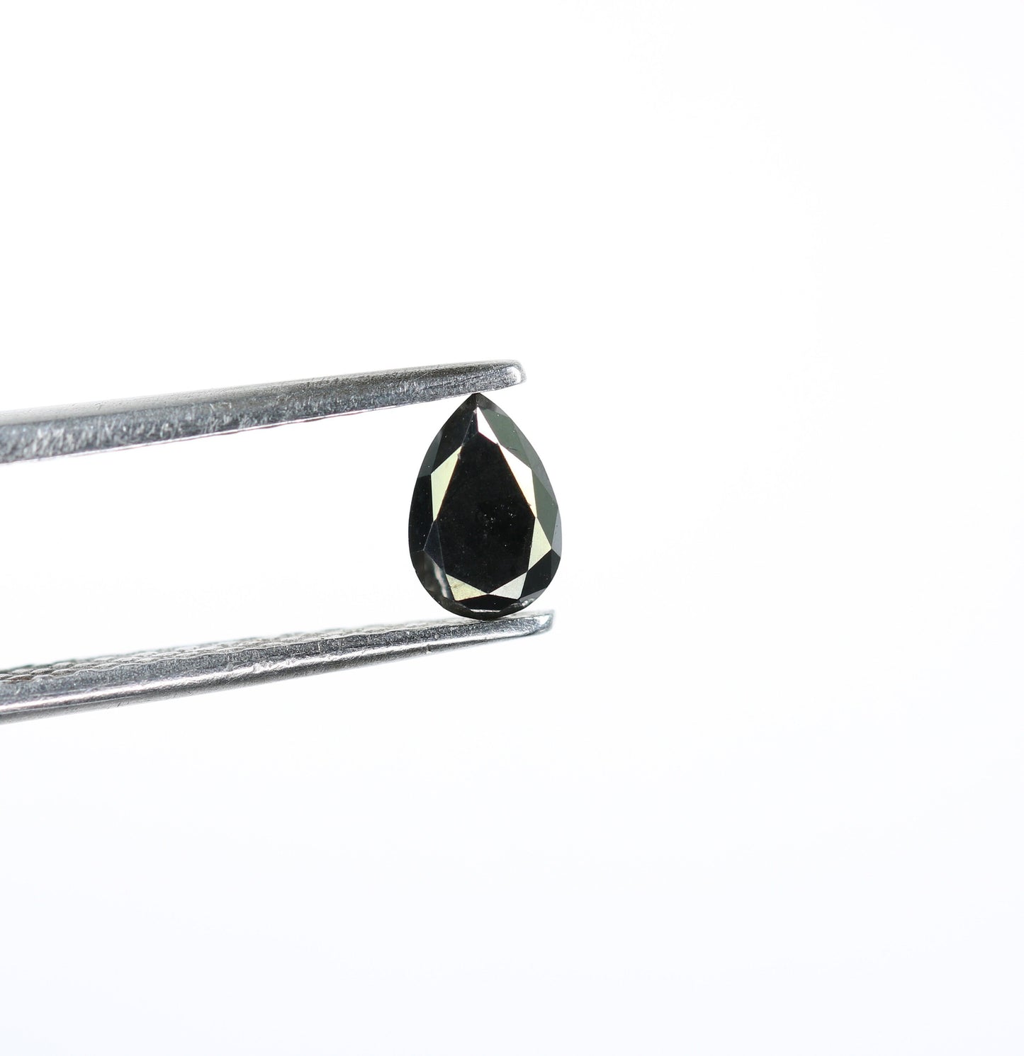 0.53 CT Pear Shaped Rustic Black Diamond for Custom Jewelry, Fancy Pendant Gemstone, Natural Diamond for Engagement Rings