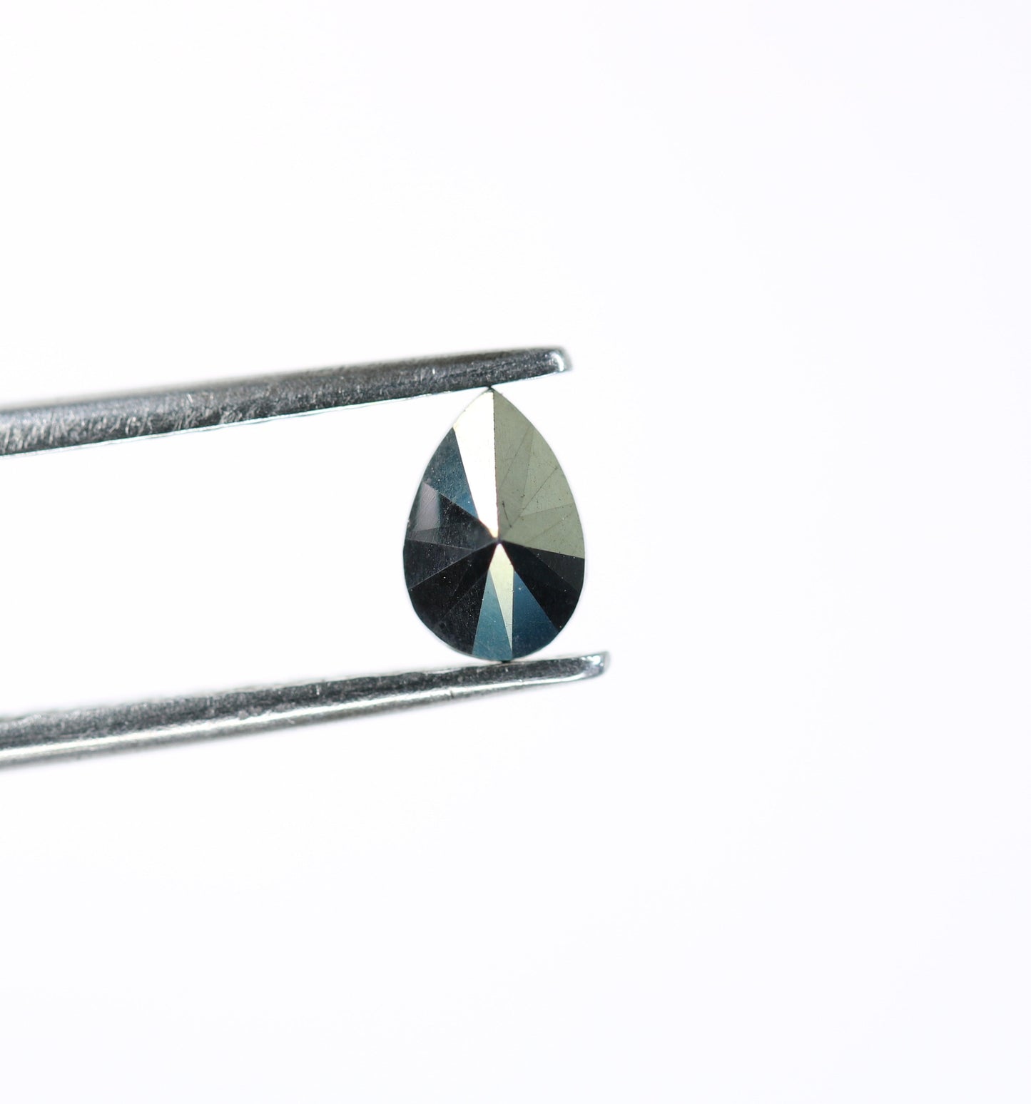 0.53 CT Pear Shaped Rustic Black Diamond for Custom Jewelry, Fancy Pendant Gemstone, Natural Diamond for Engagement Rings