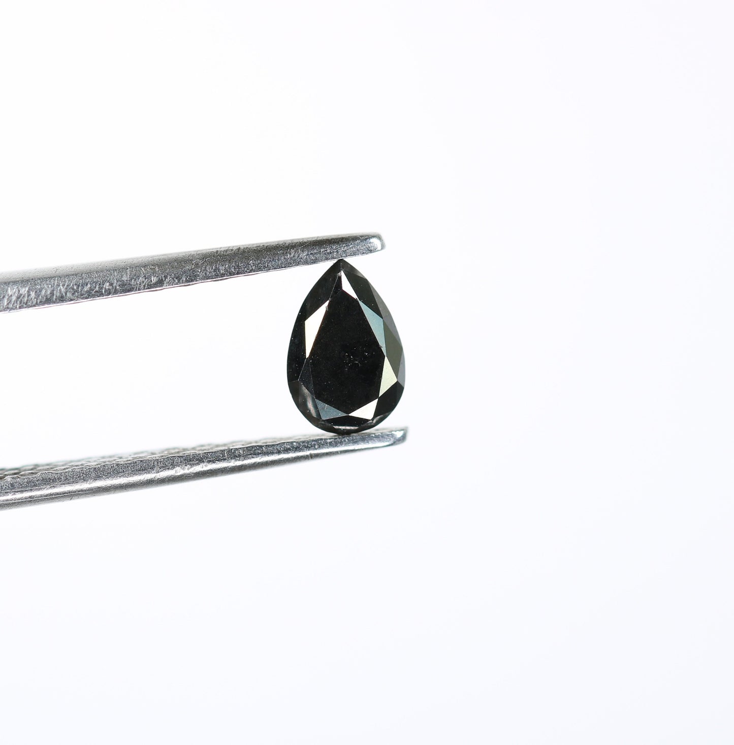 0.53 CT Pear Shaped Rustic Black Diamond for Custom Jewelry, Fancy Pendant Gemstone, Natural Diamond for Engagement Rings