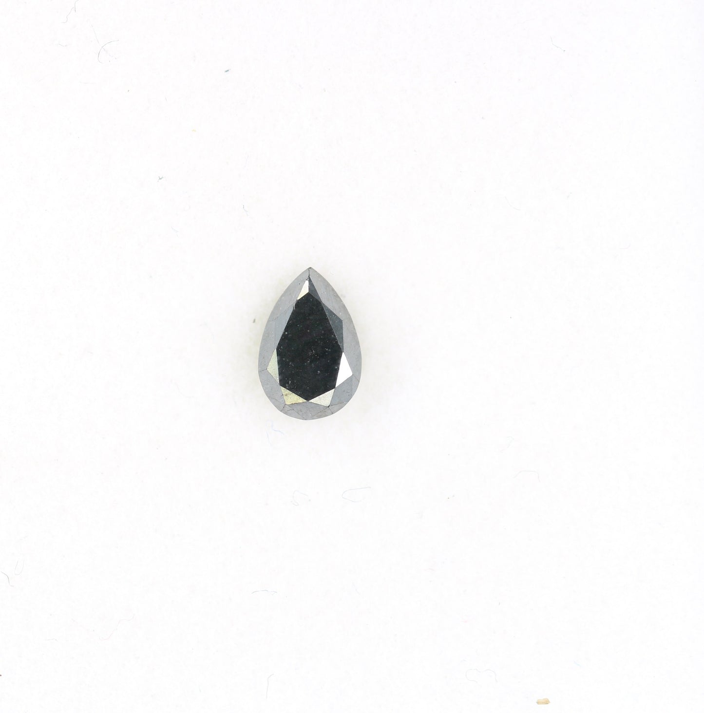 0.53 CT Pear Shaped Rustic Black Diamond for Custom Jewelry, Fancy Pendant Gemstone, Natural Diamond for Engagement Rings