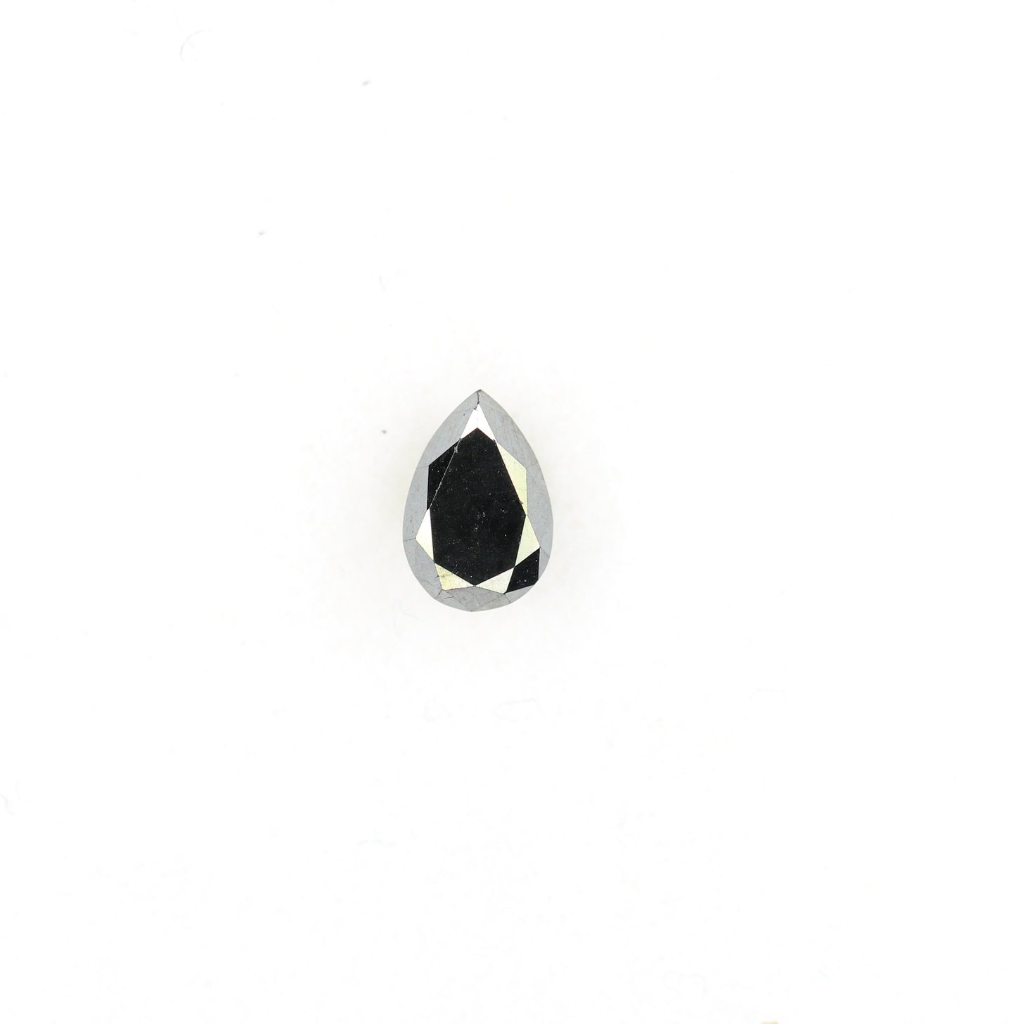 0.53 CT Pear Shaped Rustic Black Diamond for Custom Jewelry, Fancy Pendant Gemstone, Natural Diamond for Engagement Rings