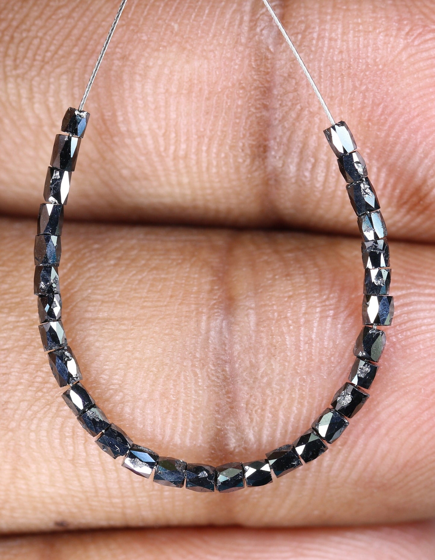 Stunning Black Diamond Beads | AAA Quality Faceted Loose Gems for Retro Crystal Necklaces | Unique Craft Beads for Jewelry Making Supplies